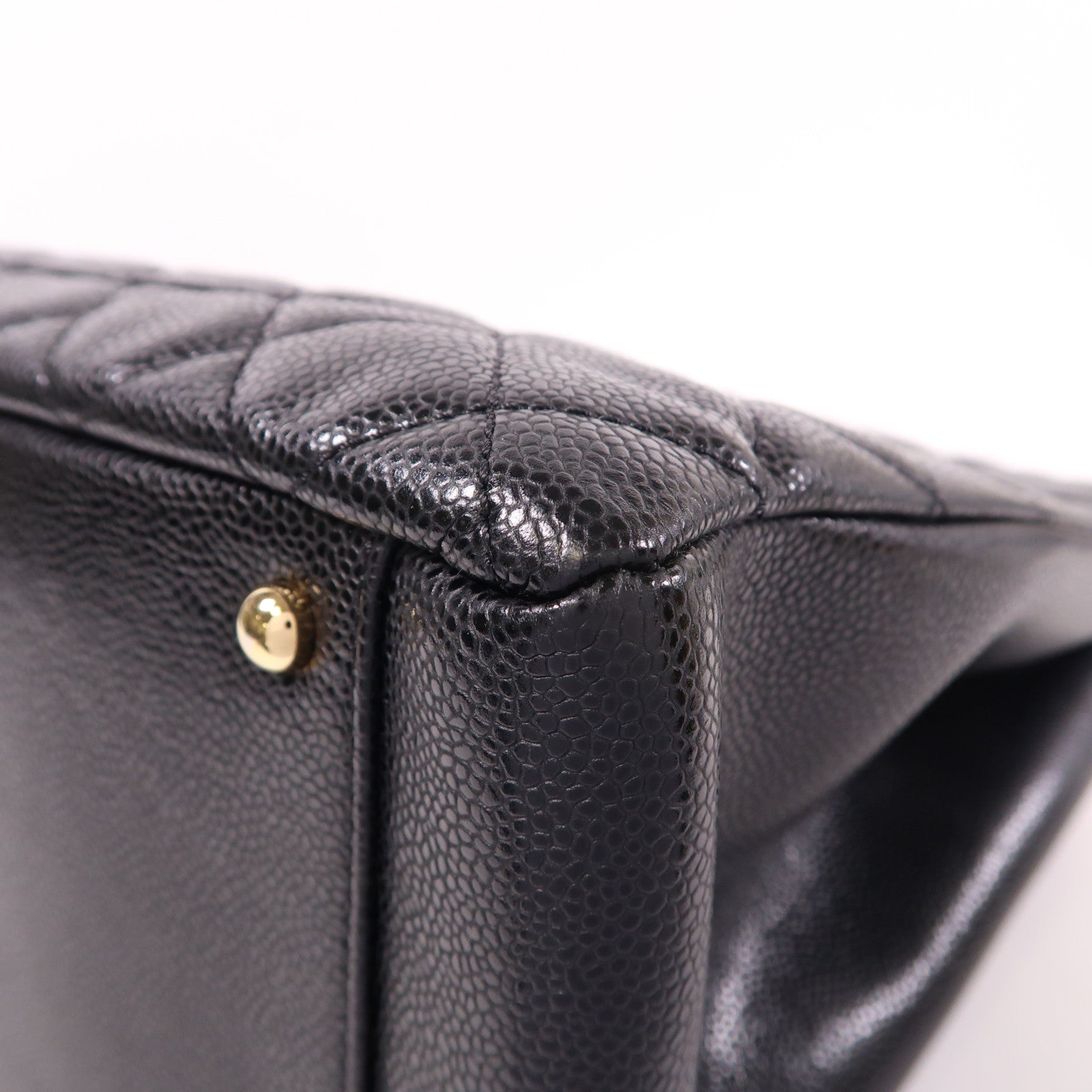 CHANEL 牛皮皮革GST Grand Shopping Tote Bag XL金扣鏈帶肩背袋/手挽袋