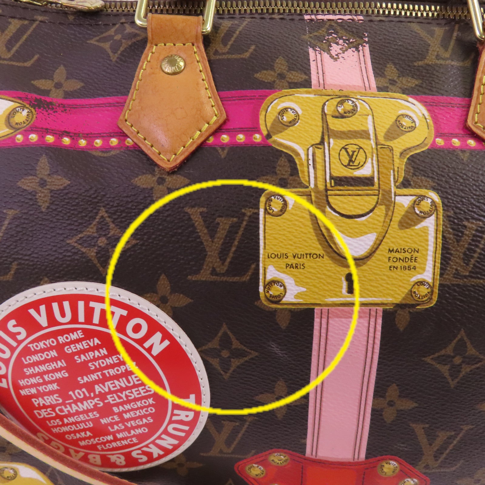LOUIS VUITTON Monogram Speedy Bandouliere 30 Summer Trunk金扣手挽肩背兩用袋