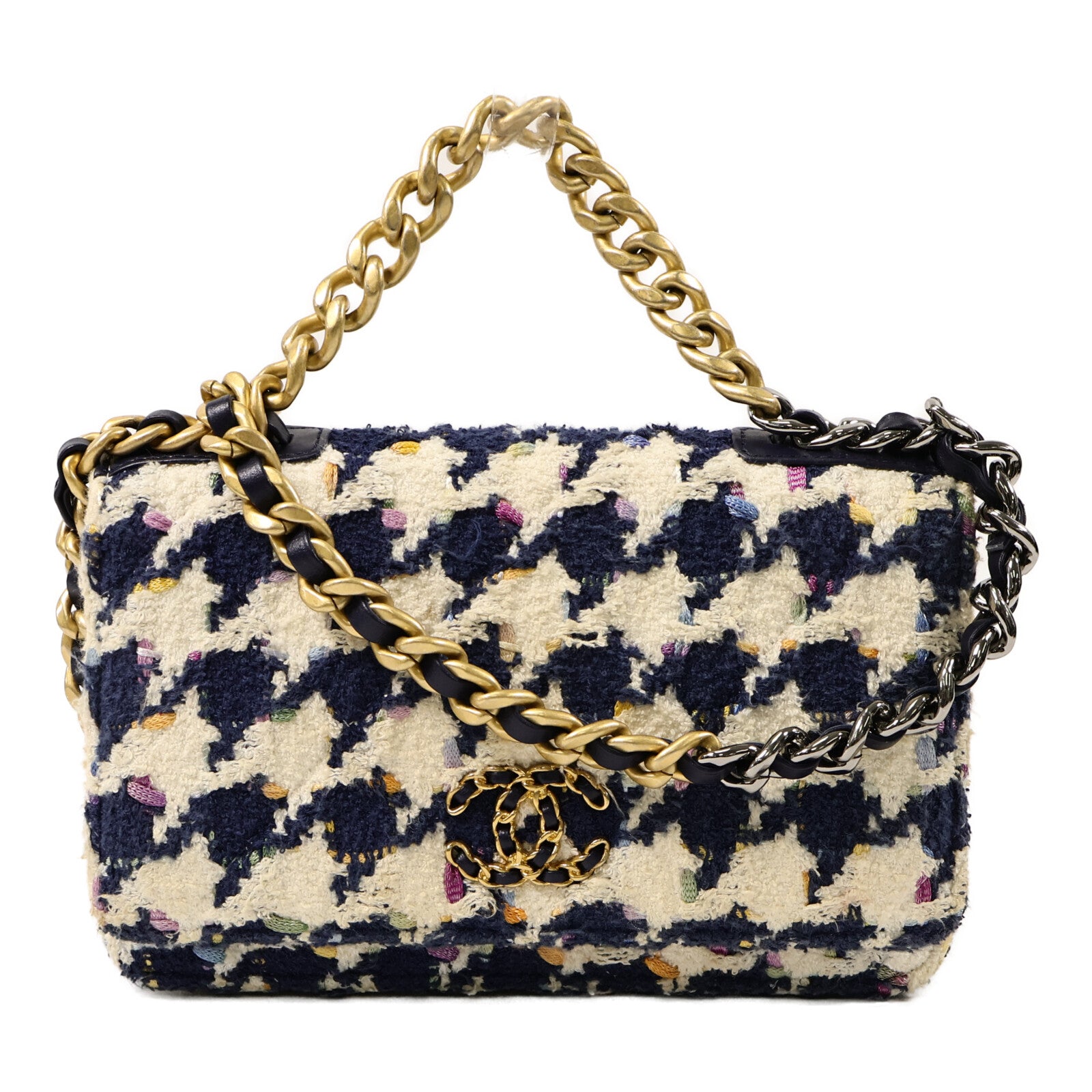 CHANEL Tweed C19 Wallet On Chain鏈帶手挽肩背兩用袋