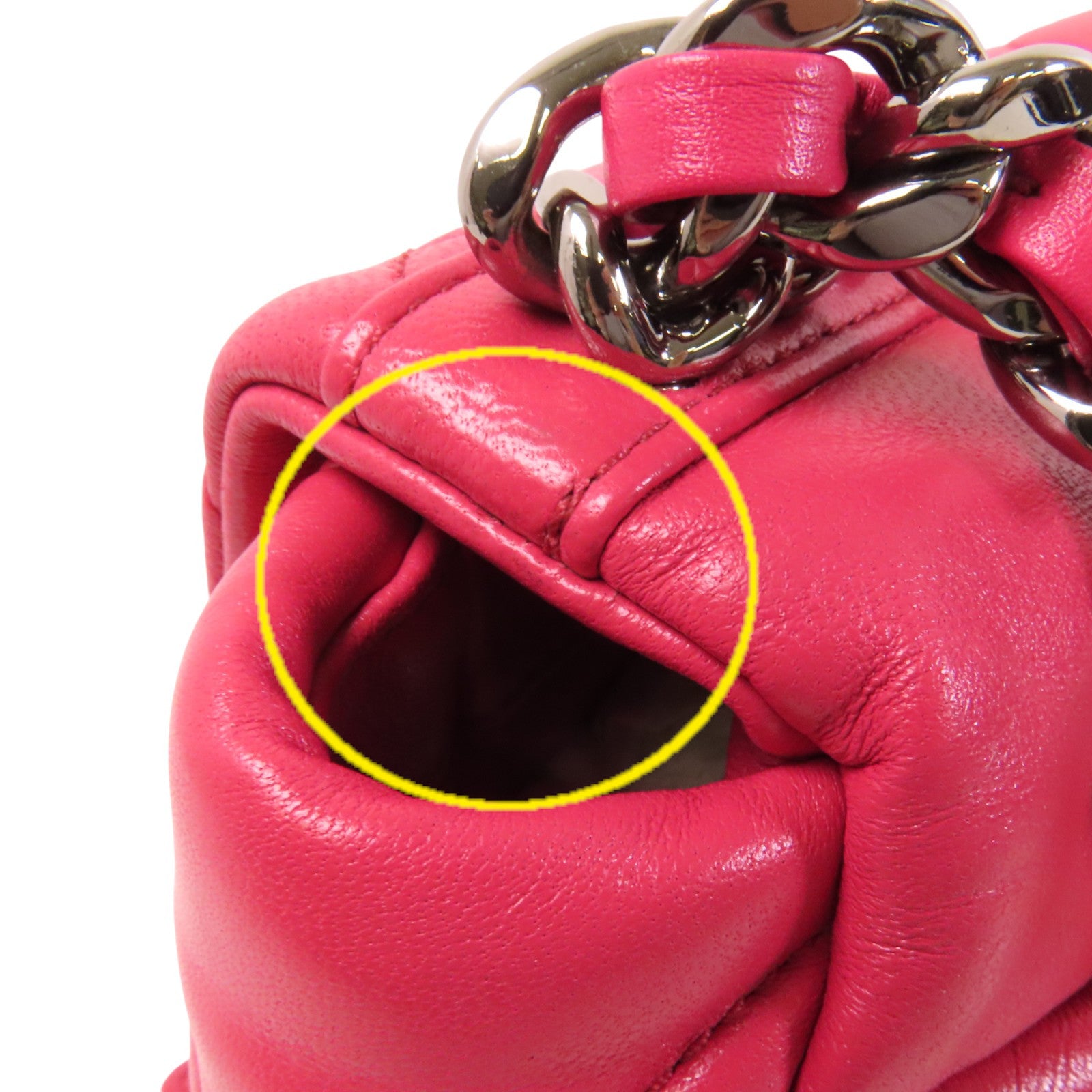 CHANEL 羊皮皮革C19金扣鏈帶手挽肩背兩用袋