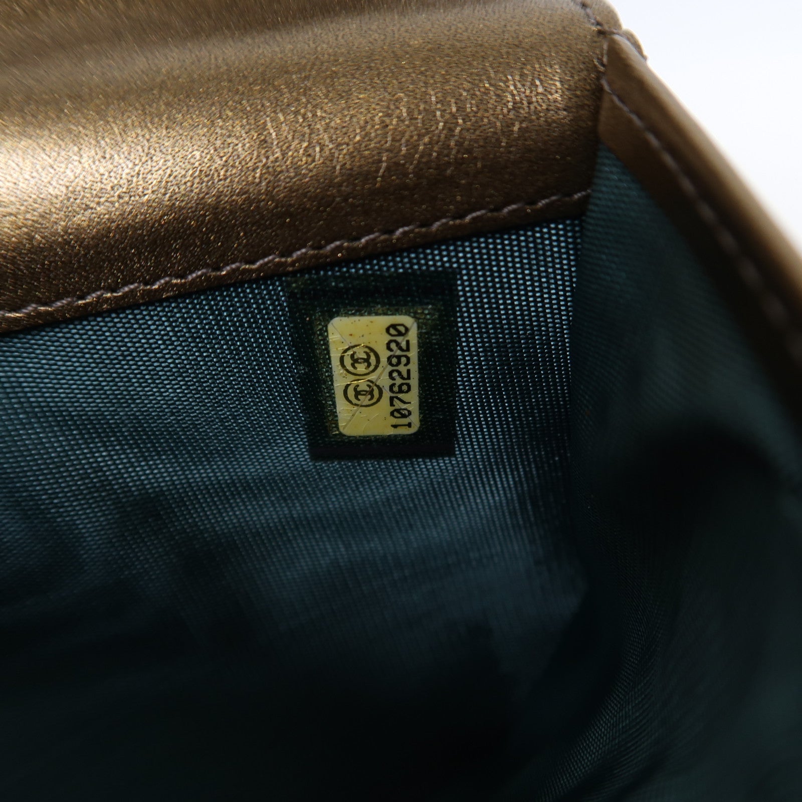 CHANEL 【激減優惠】菱格牛皮皮革Wallet銀扣長錢包金色