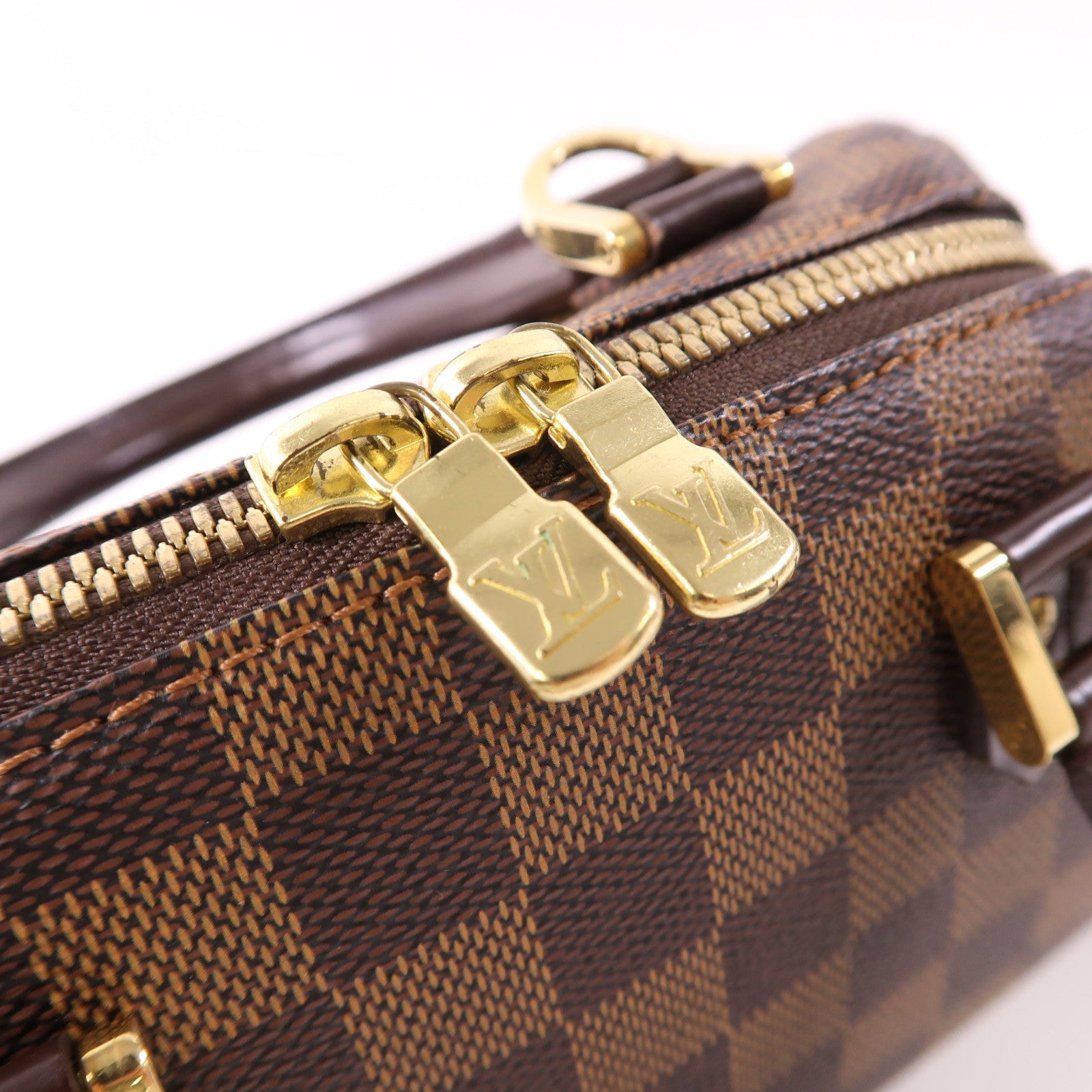 LOUIS VUITTON Damier Rivera Mini金扣手挽袋