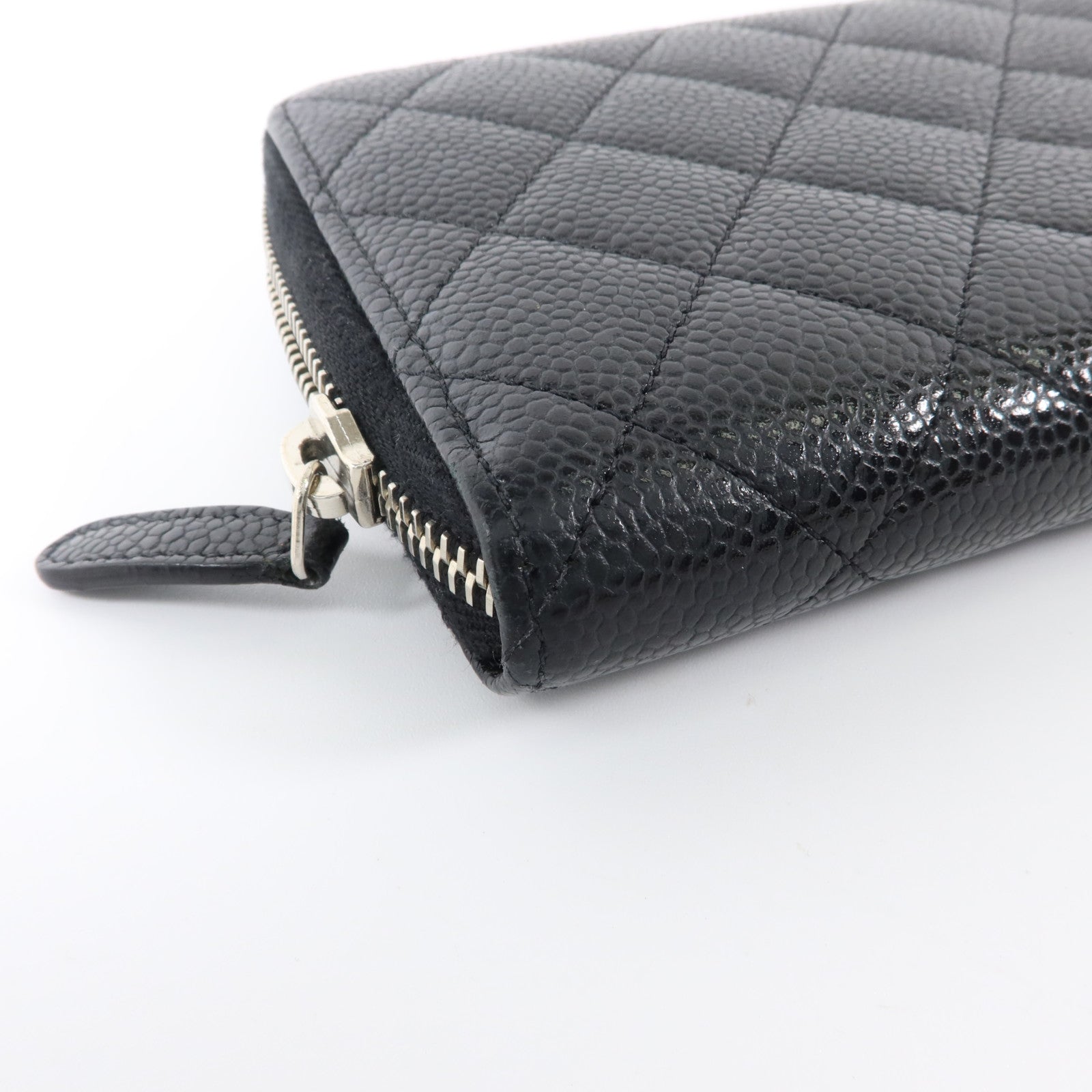 CHANEL 牛皮皮革Classic Long Zipped Wallet銀扣長錢包