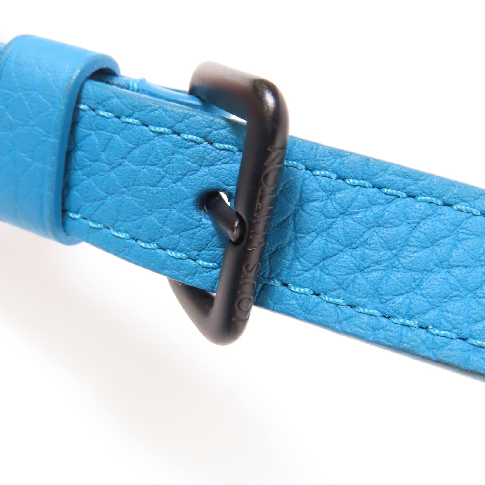 LOUIS VUITTON Taurillon Monogram Triangle肩背袋藍色