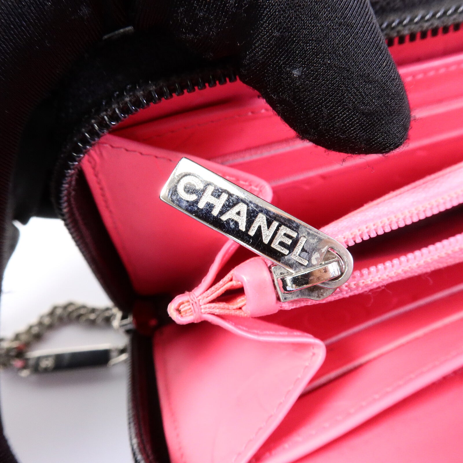 CHANEL 牛皮皮革Cambon Zipper Long Wallet長錢包