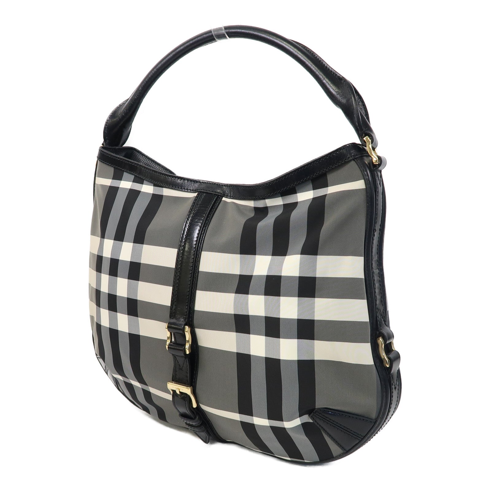 BURBERRY 尼龍Shoulder Bag金扣肩背袋黑色/灰色/白色