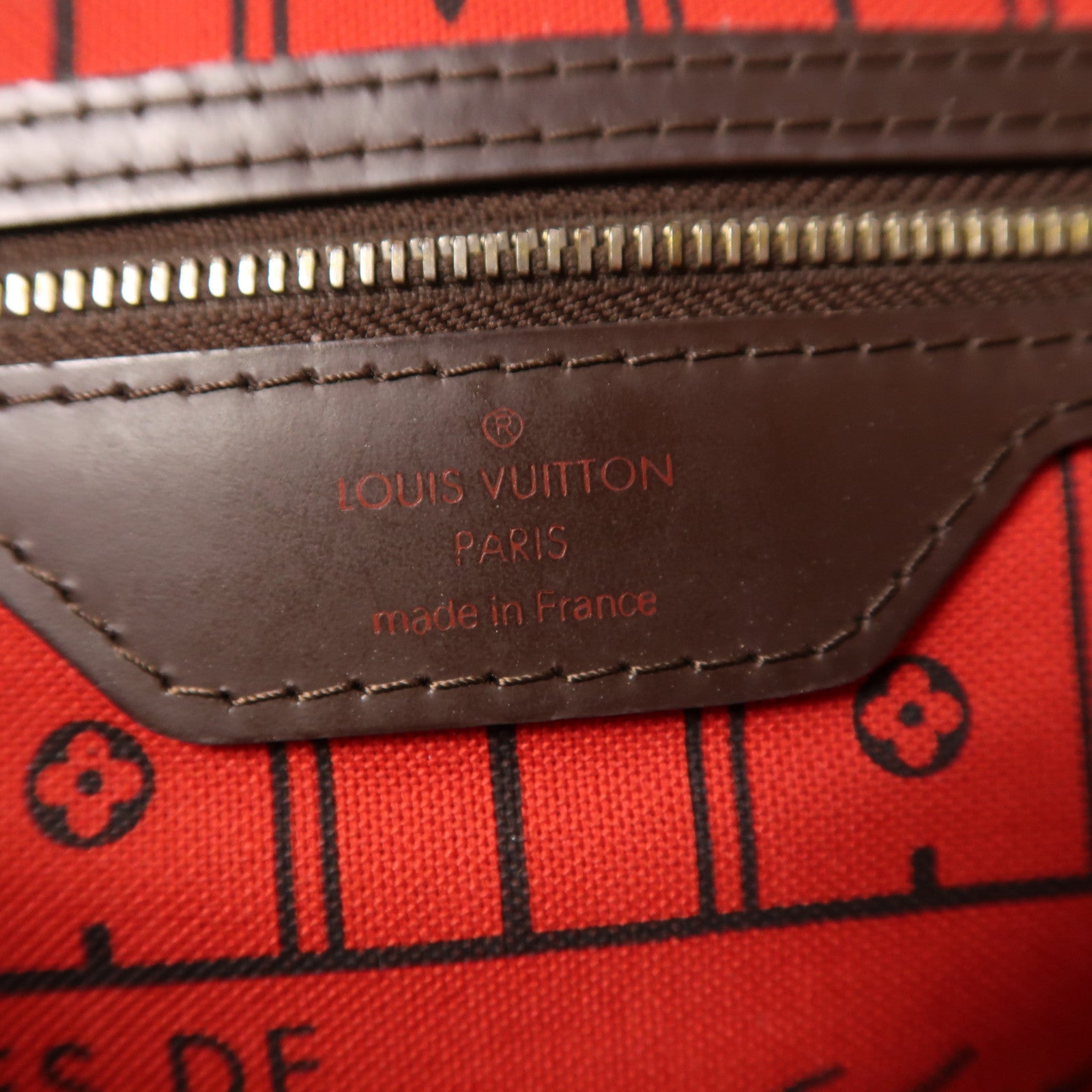 LOUIS VUITTON Damier Neverfull GM金扣肩背袋棕色