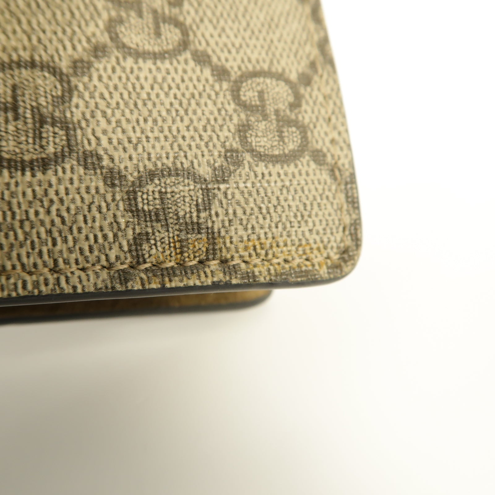GUCCI 【激減優惠】塗層帆布Dionysus Ultra Mini銀扣鏈帶肩背袋棕色