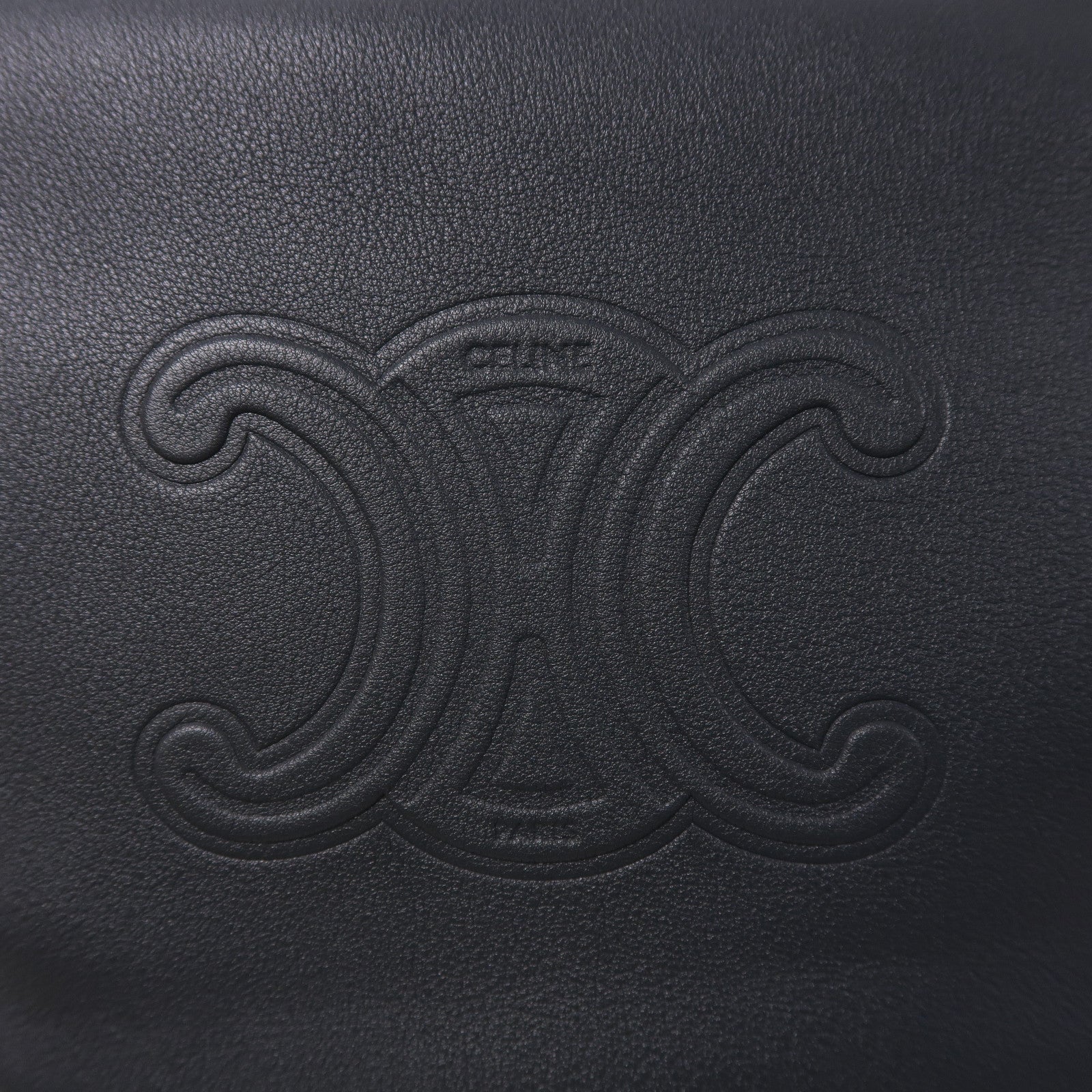 CELINE 牛皮皮革Heloise Bag金扣手挽袋灰色