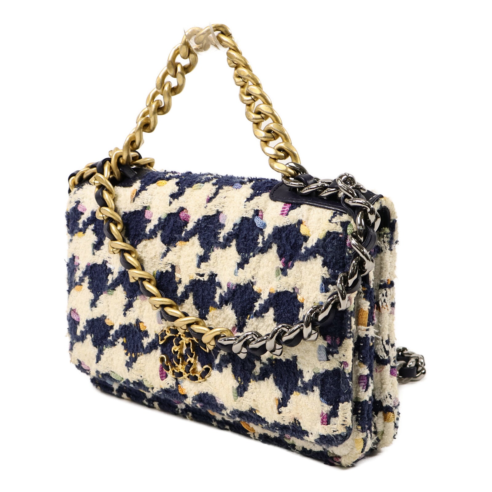 CHANEL Tweed C19 Wallet On Chain鏈帶手挽肩背兩用袋