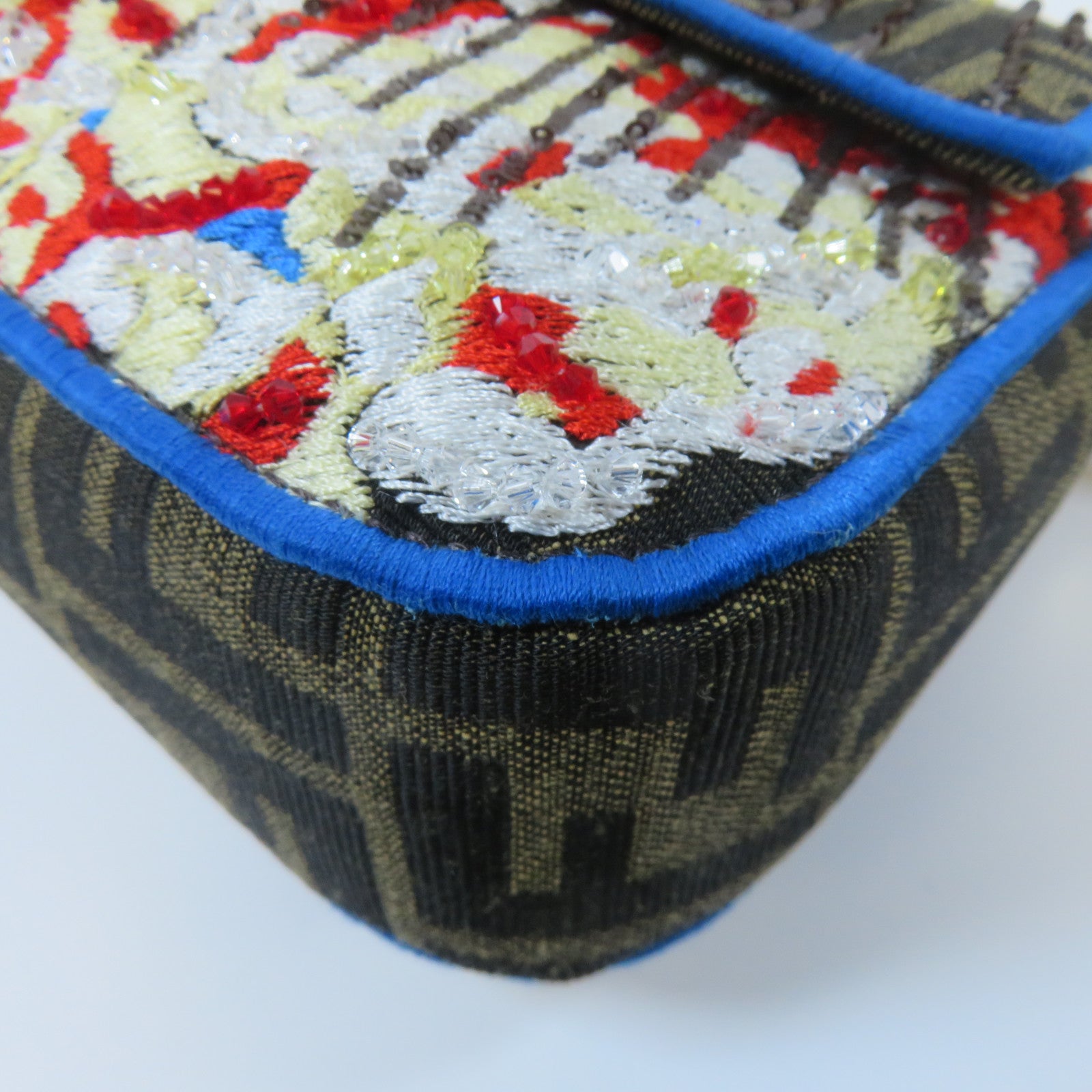 FENDI 【激減優惠】帆布Shoulder Bag金扣手挽肩背兩用袋啡色/黃色/紅色