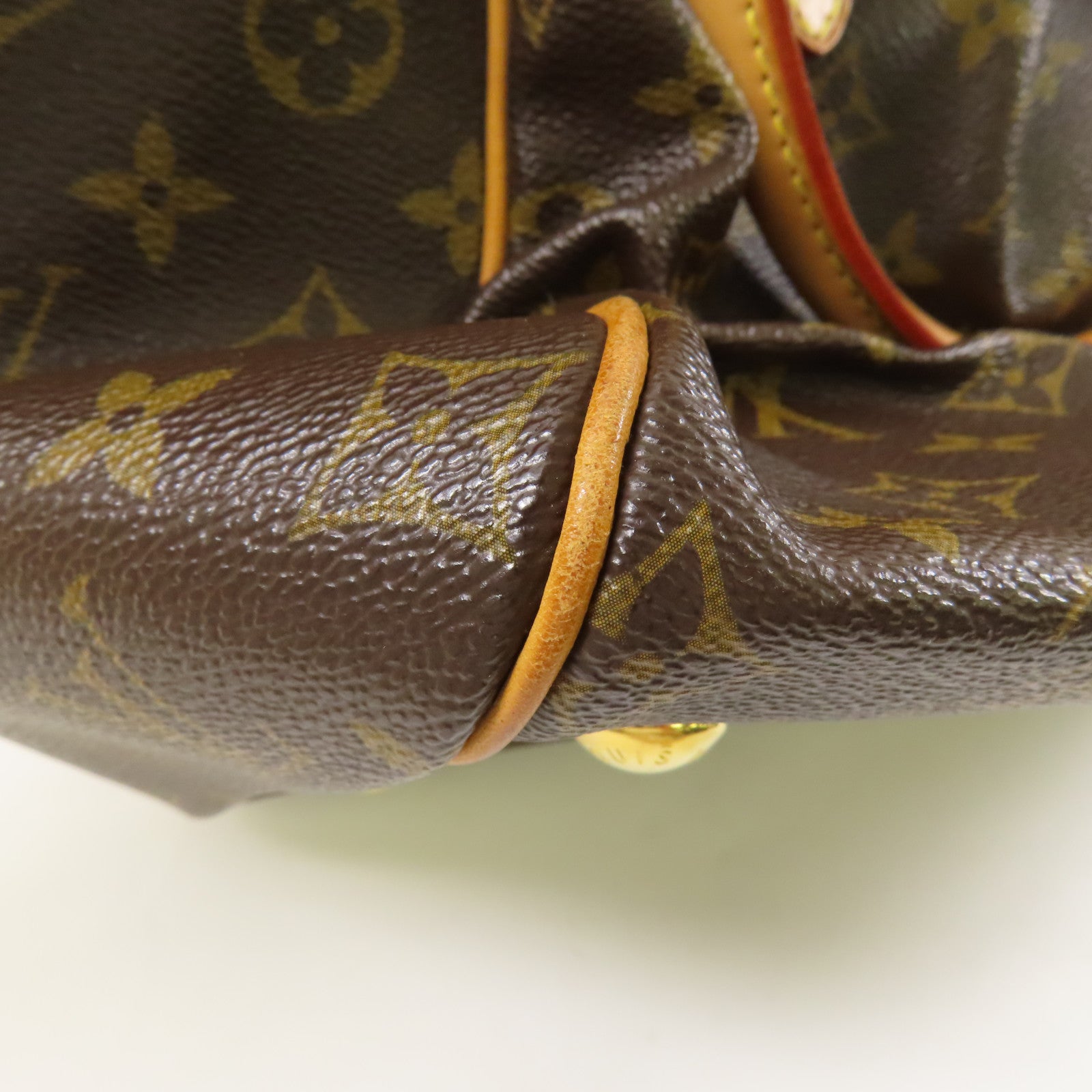 LOUIS VUITTON Monogram Tivoli GM金扣肩背袋棕色