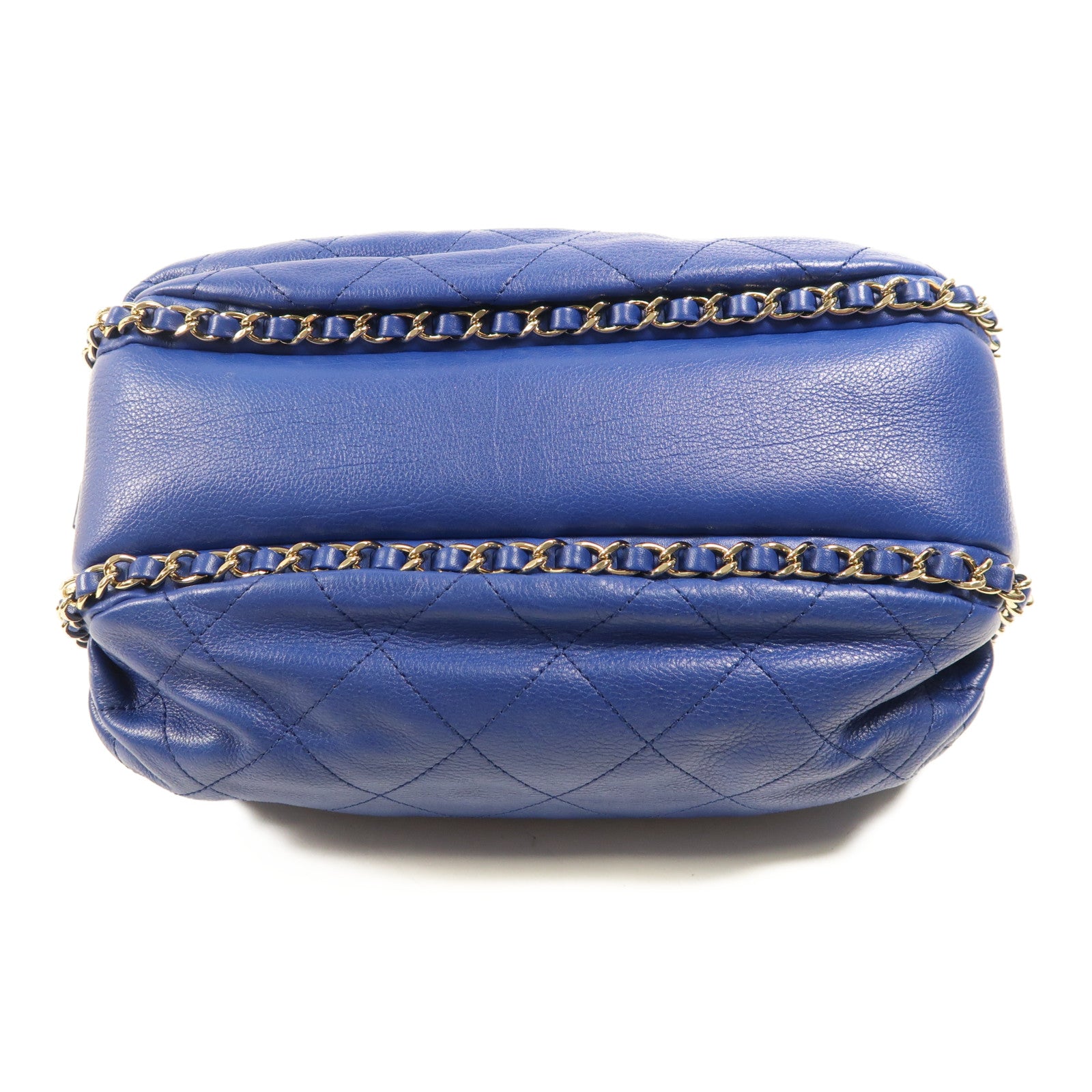 CHANEL 牛皮皮革Chain Shoulder金扣鏈帶肩背袋