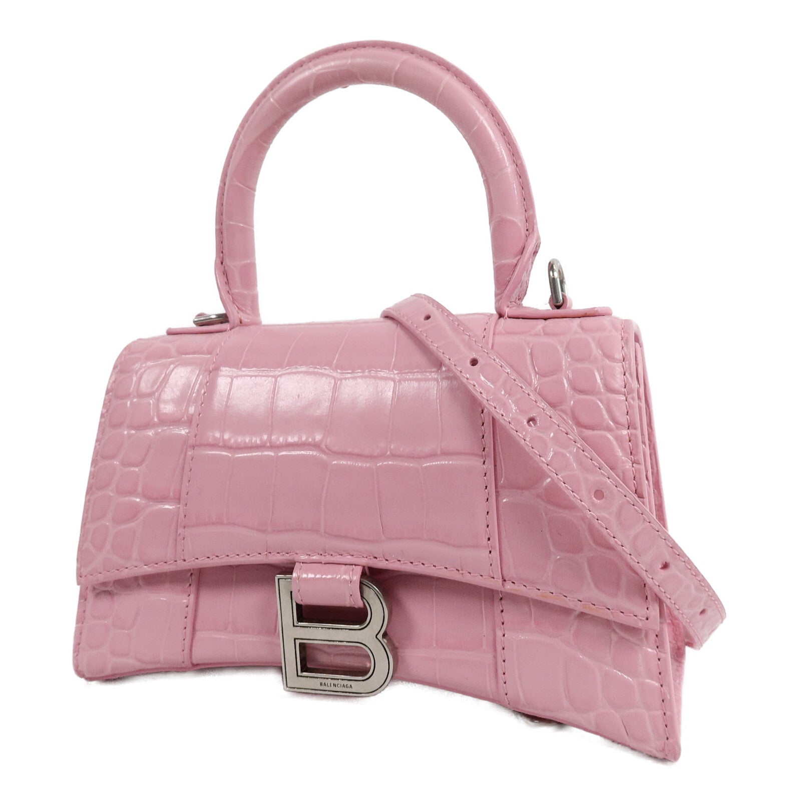 BALENCIAGA 牛皮皮革Hourglass XS Handbag手挽肩背兩用袋