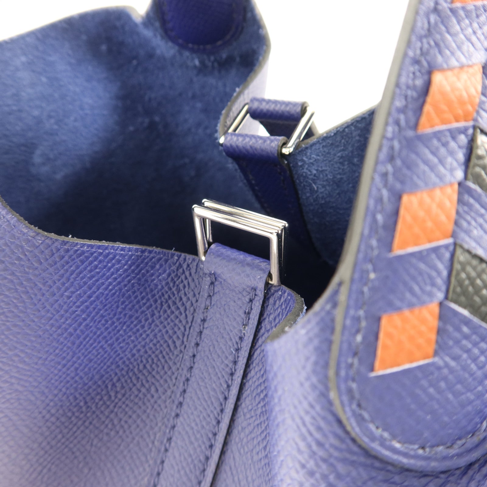 HERMES Epsom皮革Picotin Lock 18銀扣手挽袋Bleu Encre