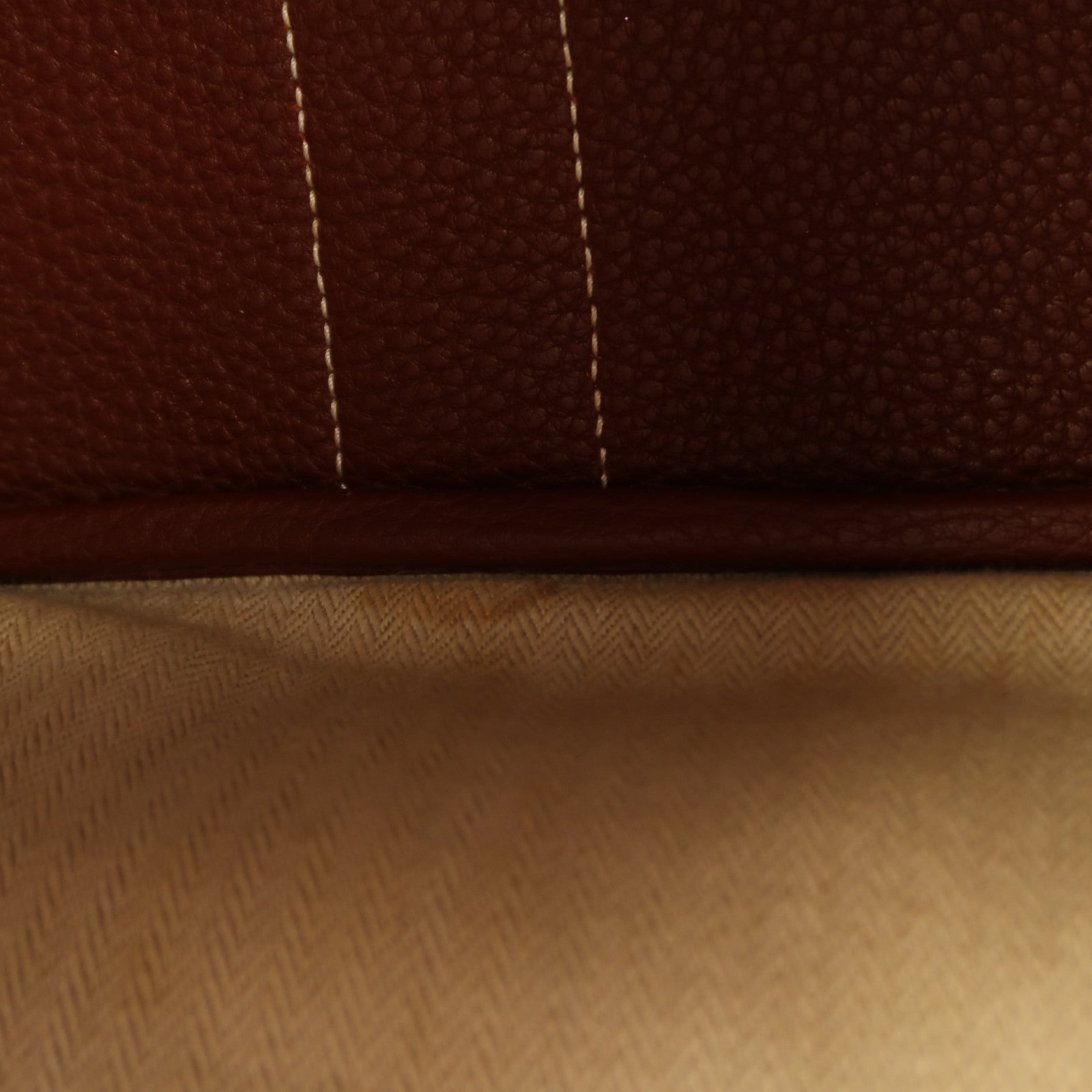 HERMES Negonda皮革Garden Party PM銀扣手挽袋Bordeaux