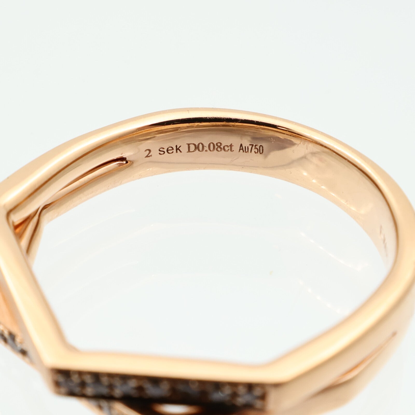 JEWELRY 18K玫瑰金Diamond Ring鑽石戒指US#6.75