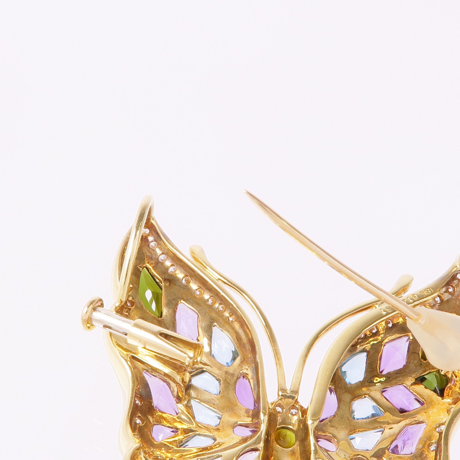 JEWELRY 18K黃金Diamond/Semi-Precious Brooch鑽石/半寶石胸針