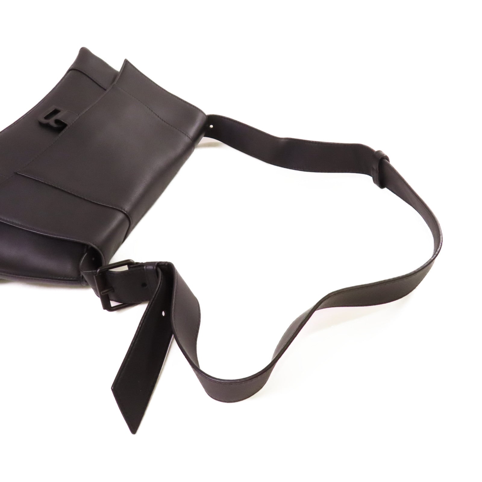 BALENCIAGA 牛皮皮革Downtown Medium Shoulder Bag肩背袋黑色