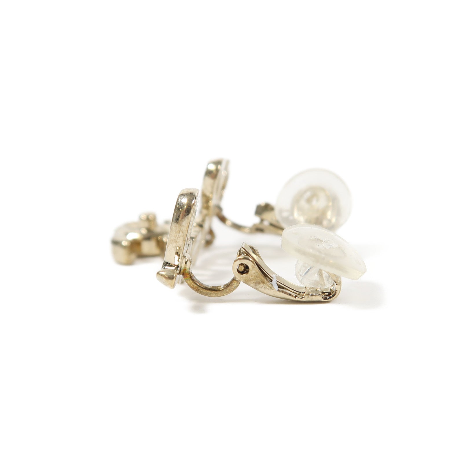 CHANEL 金屬Earrings夾式耳環金色