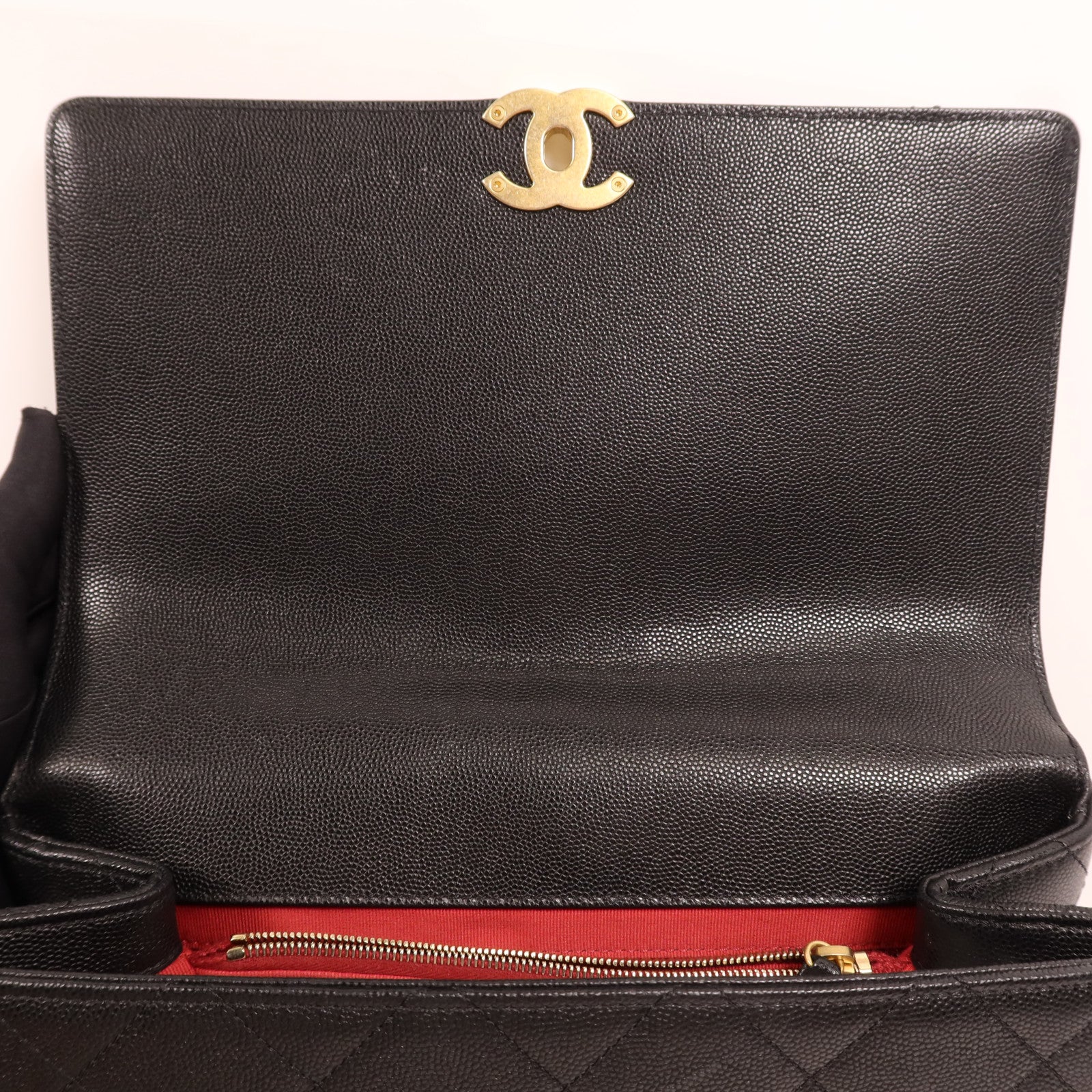 CHANEL 牛皮皮革Chain Shoulder Bag金扣鏈帶肩背袋