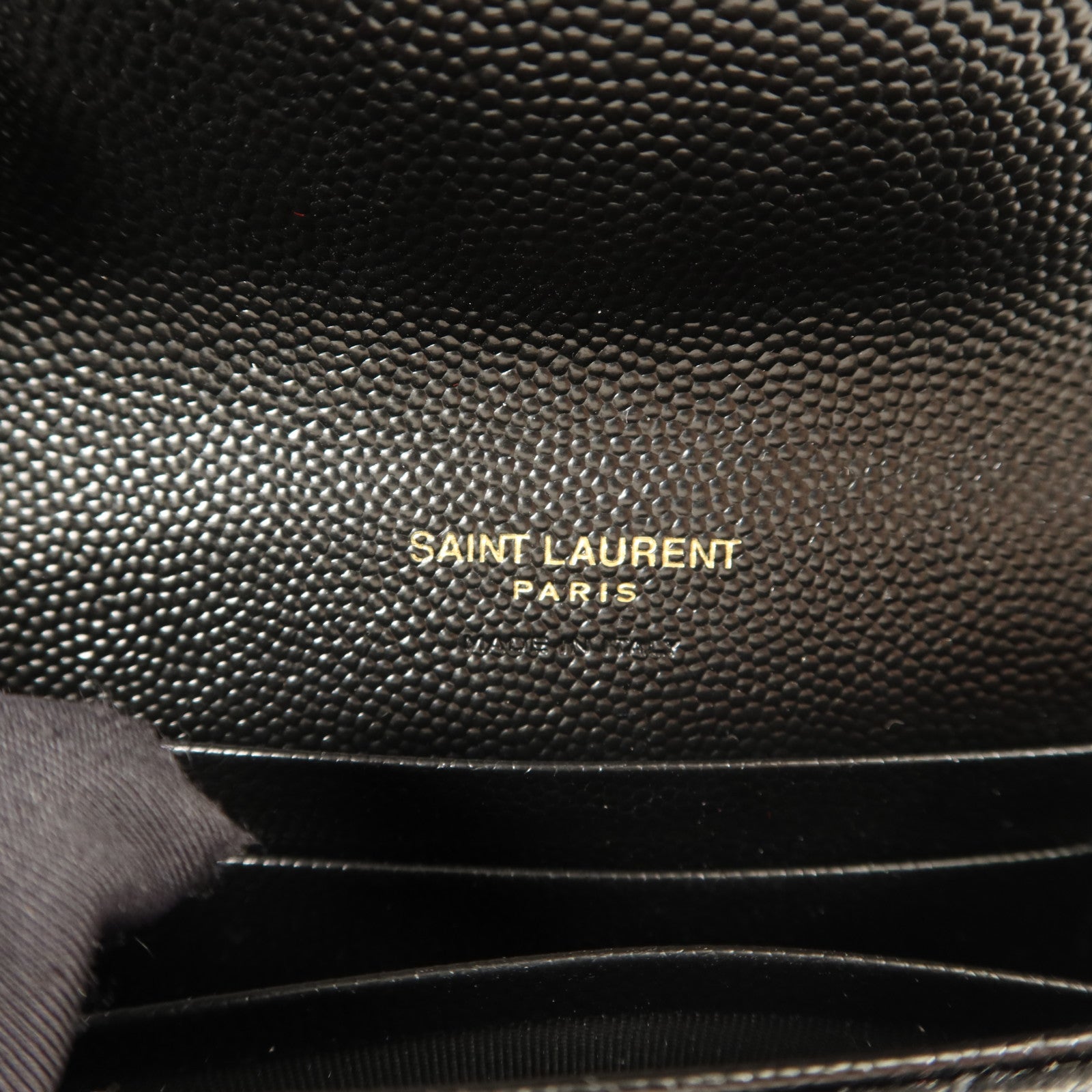 SAINT LAURENT 牛皮皮革Cassandre Matelasse Small Wallet錢包