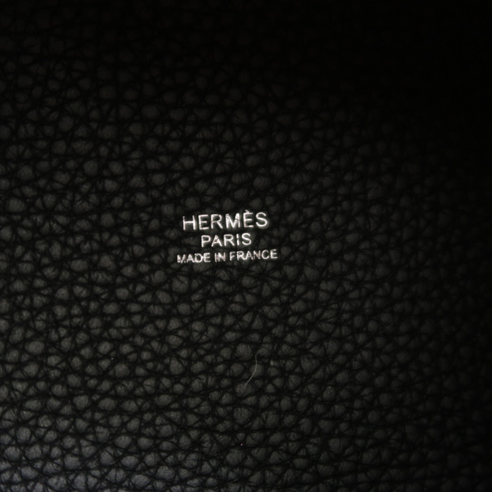 HERMES Clemence皮革Picotin PM手挽袋Noir