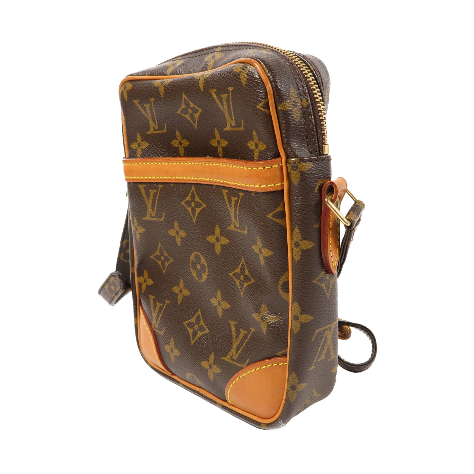 LOUIS VUITTON Monogram Danube金扣肩背袋啡色