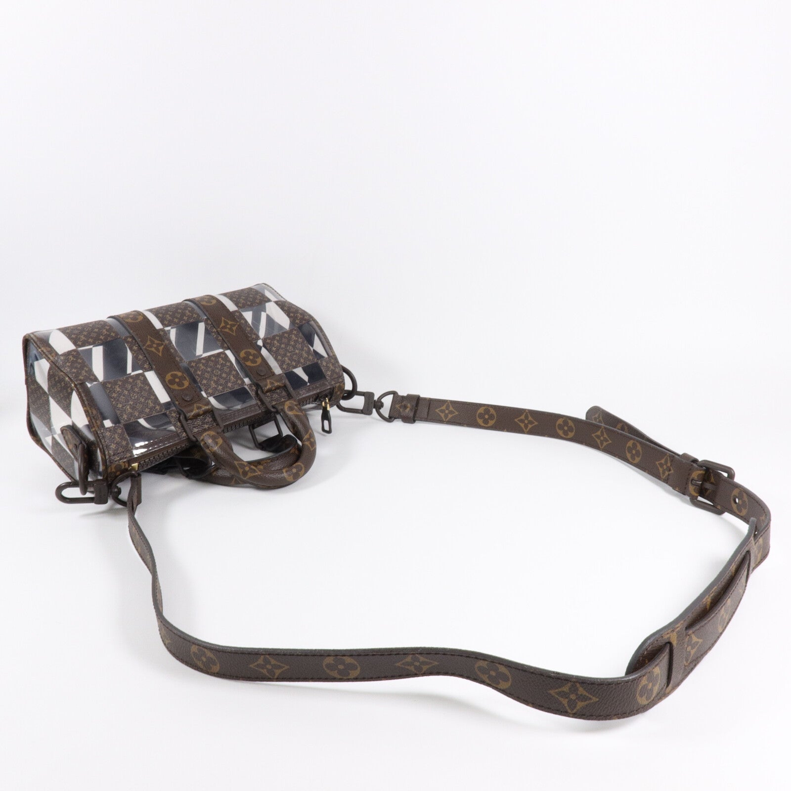 LOUIS VUITTON Monogram Chess Keepall Bandoulie 25手挽肩背兩用袋