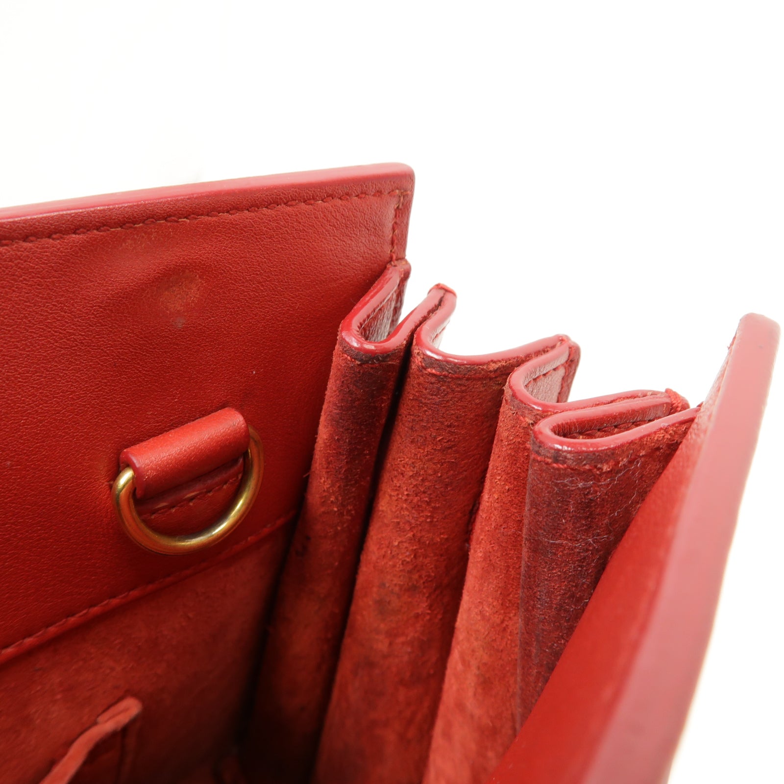 SAINT LAURENT 【激減優惠】牛皮皮革Sac De Jour 2 Way Shoulder Bag金扣手挽肩背兩用袋紅色