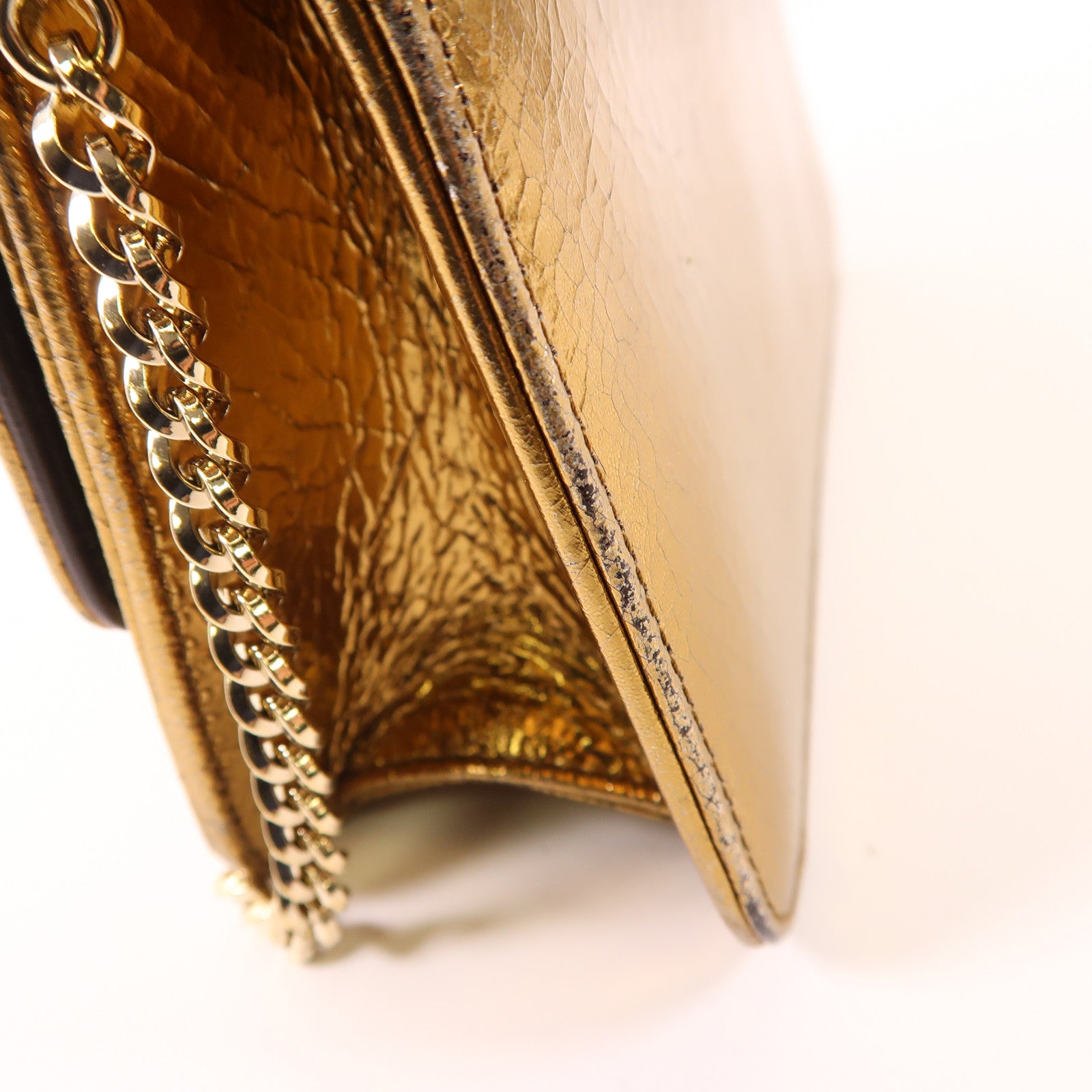 Dior 皮革Chain Shoulder金扣鏈帶肩背袋