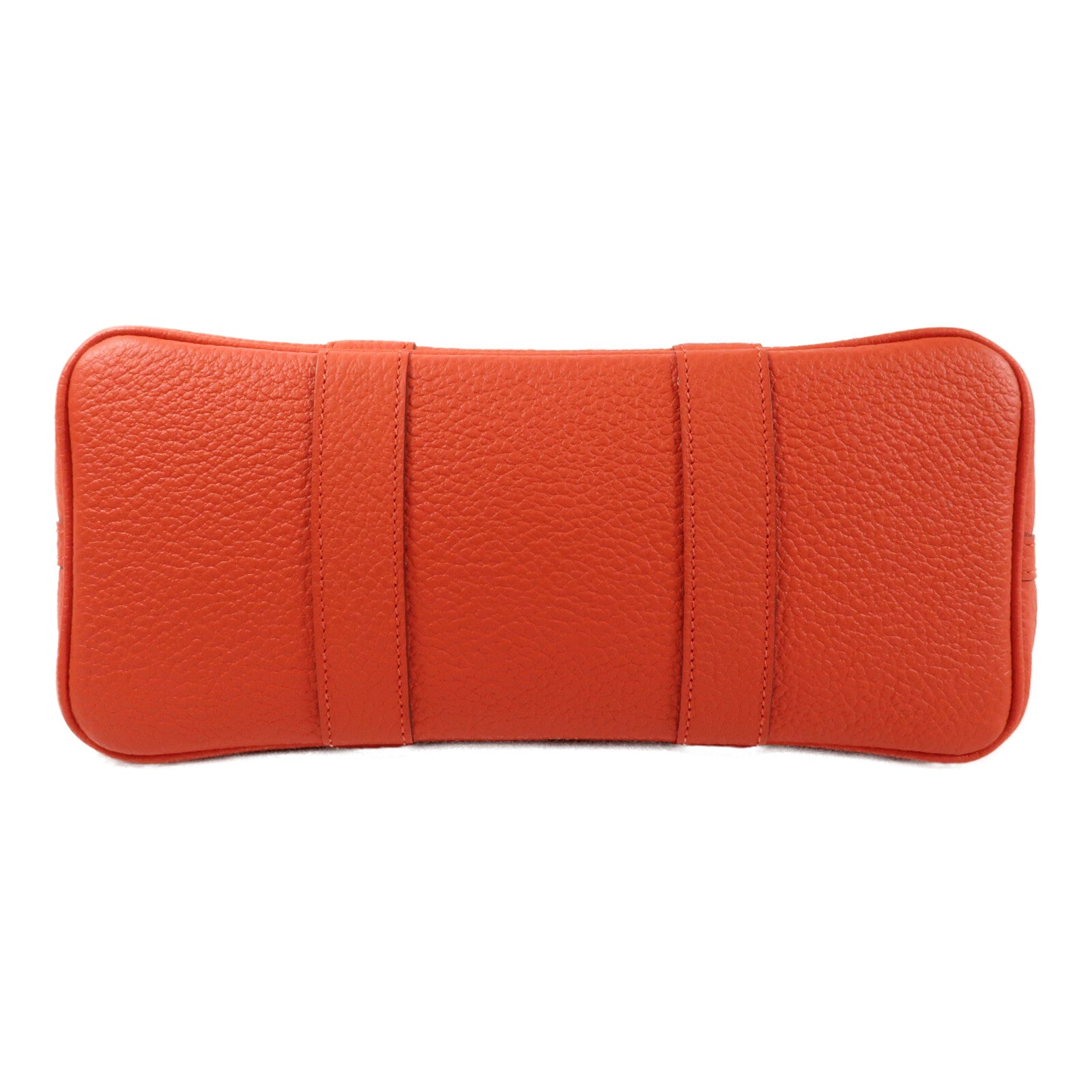 HERMES Country皮革Garden Party TPM銀扣手挽袋Rouge Casaque