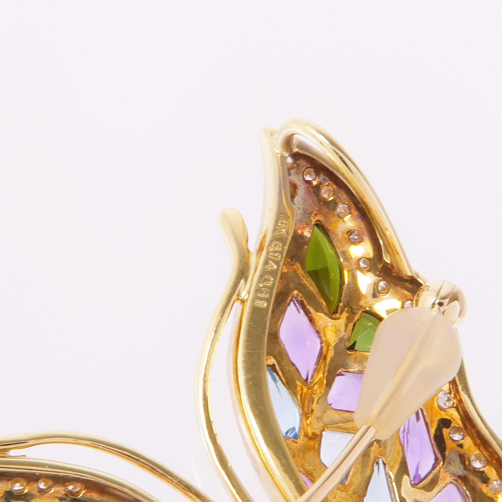 JEWELRY 18K黃金Diamond/Semi-Precious Brooch鑽石/半寶石胸針