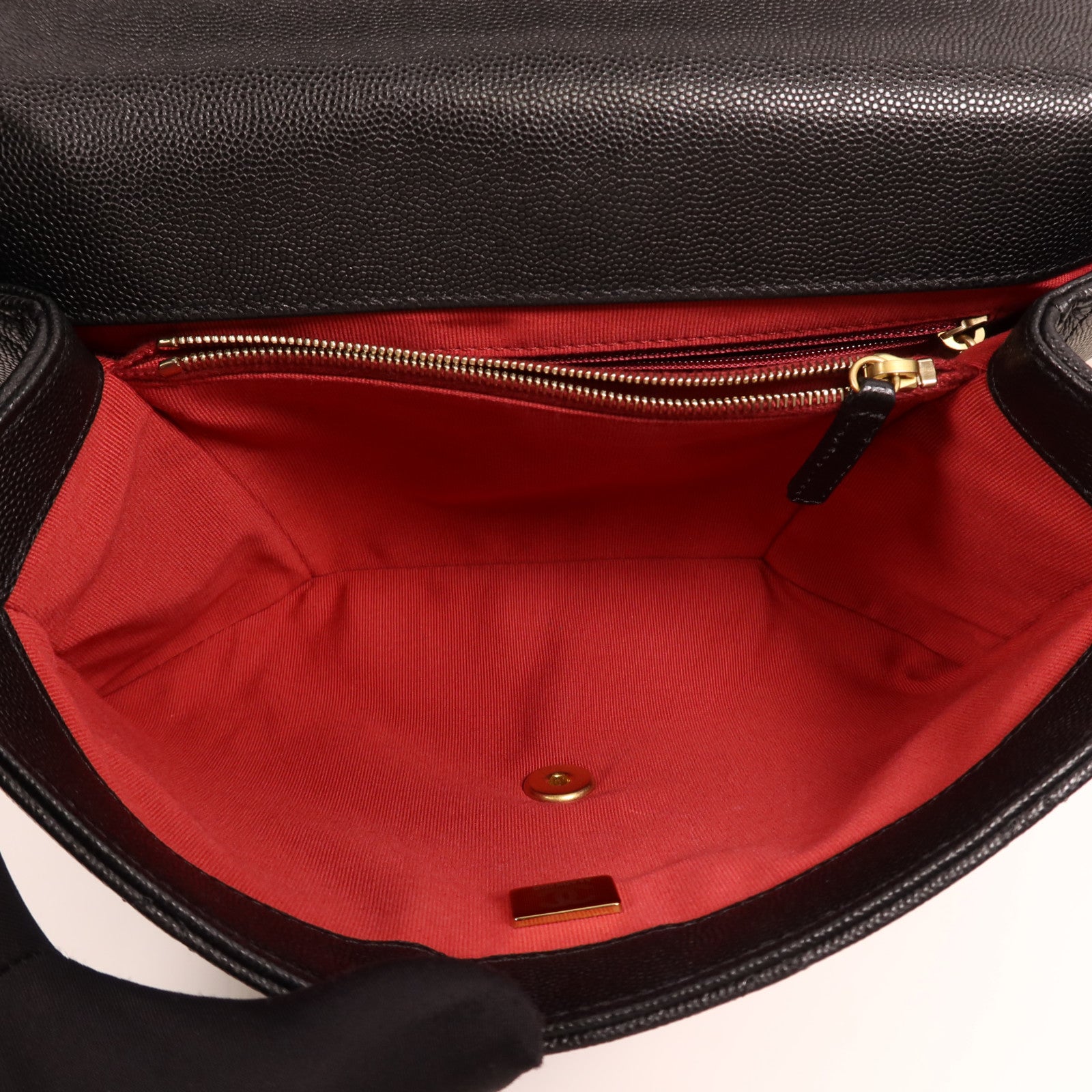 CHANEL 牛皮皮革Chain Shoulder Bag金扣鏈帶肩背袋