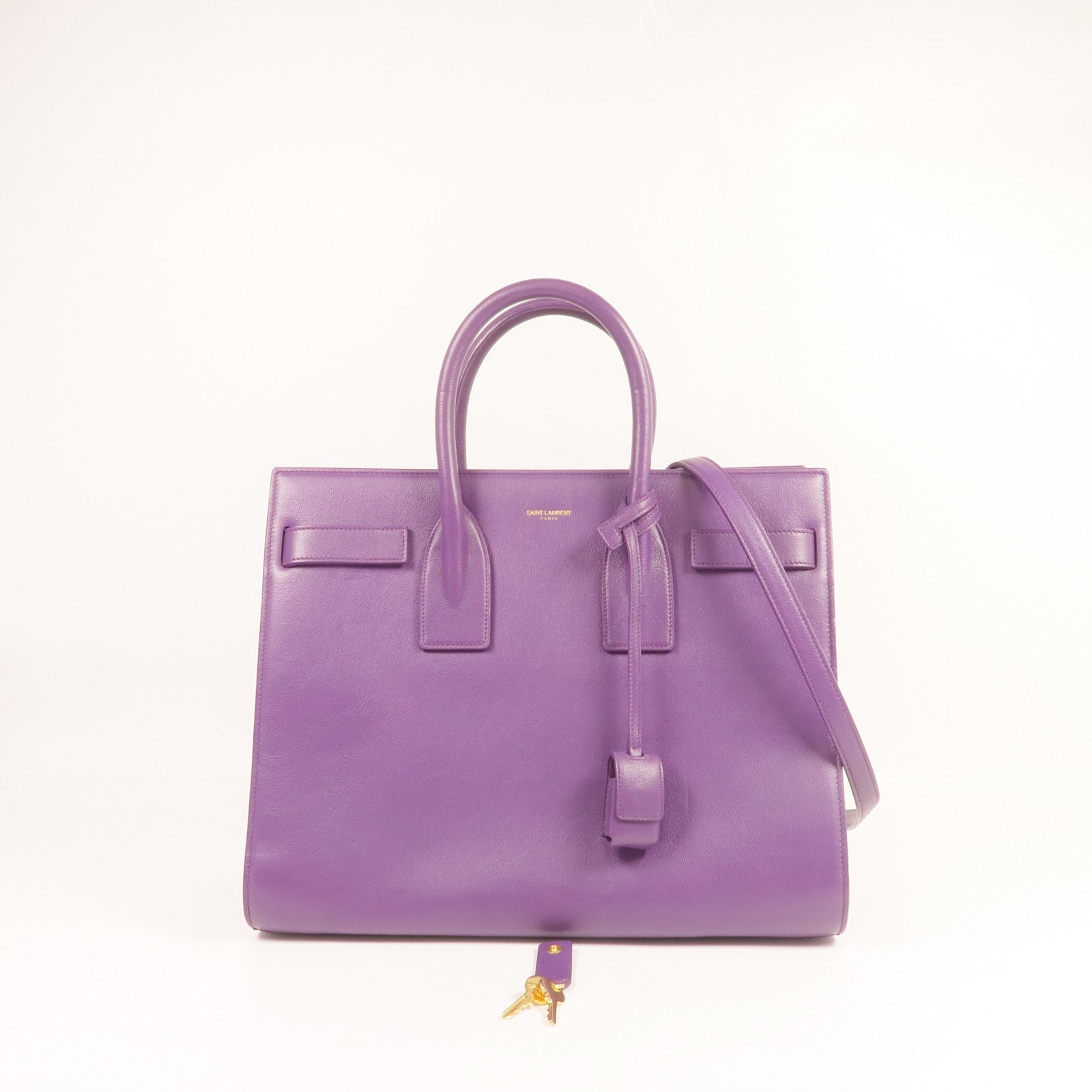 SAINT LAURENT 牛皮皮革Sac De Jour金扣手挽肩背兩用袋