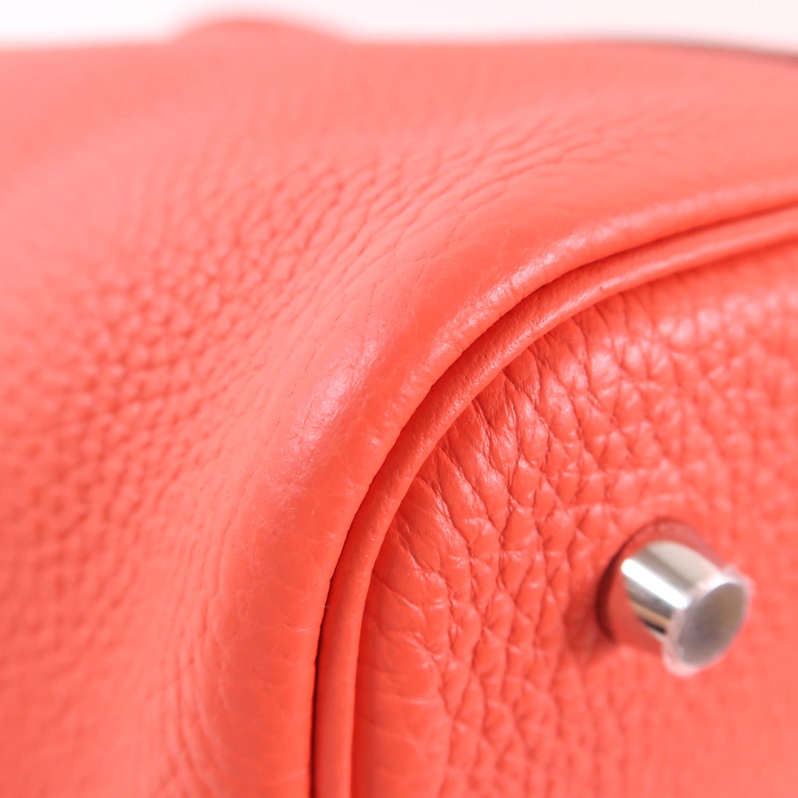 HERMES Clemence皮革Picotin MM銀扣手挽袋Rose Jaipur