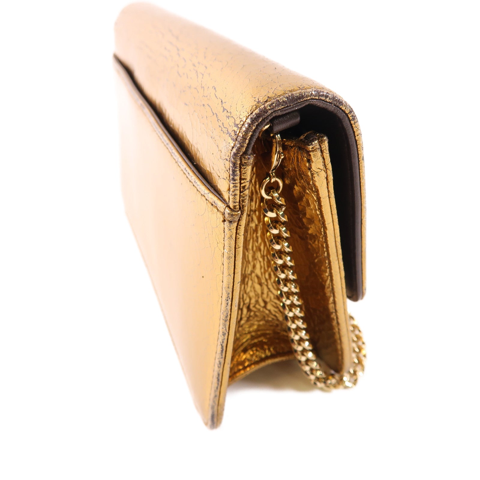 Dior 皮革Chain Shoulder金扣鏈帶肩背袋