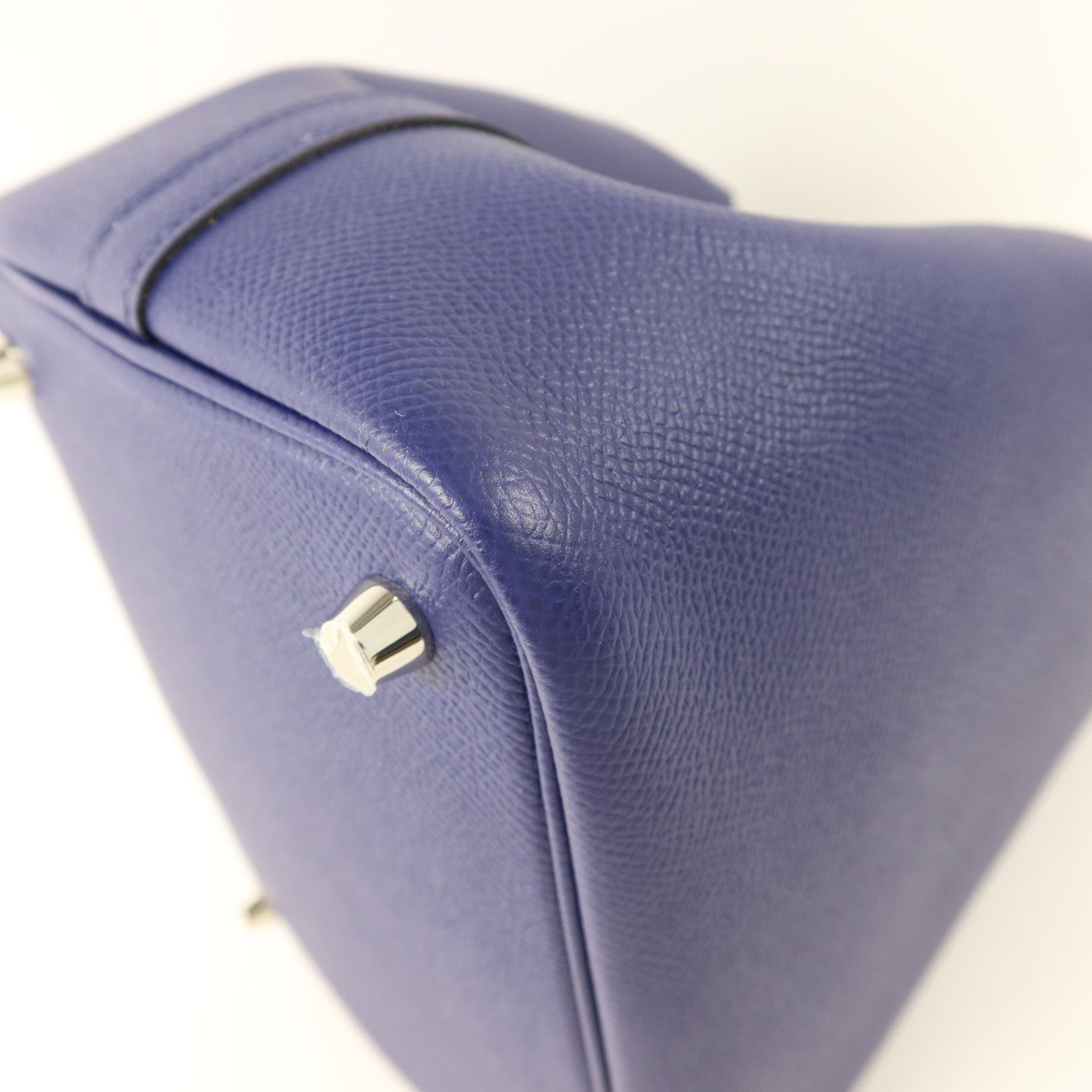 HERMES Epsom皮革Picotin Lock 18銀扣手挽袋Bleu Encre