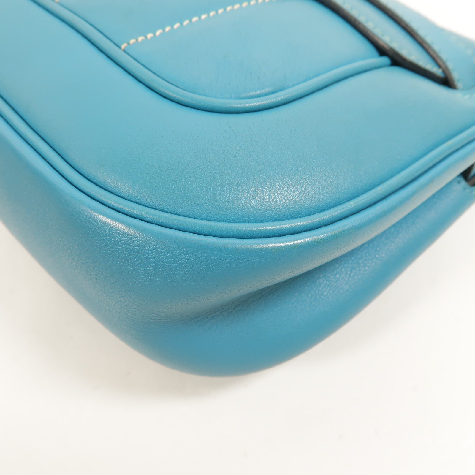 HERMES Swift皮革Berline Mini肩背袋Blue Paon