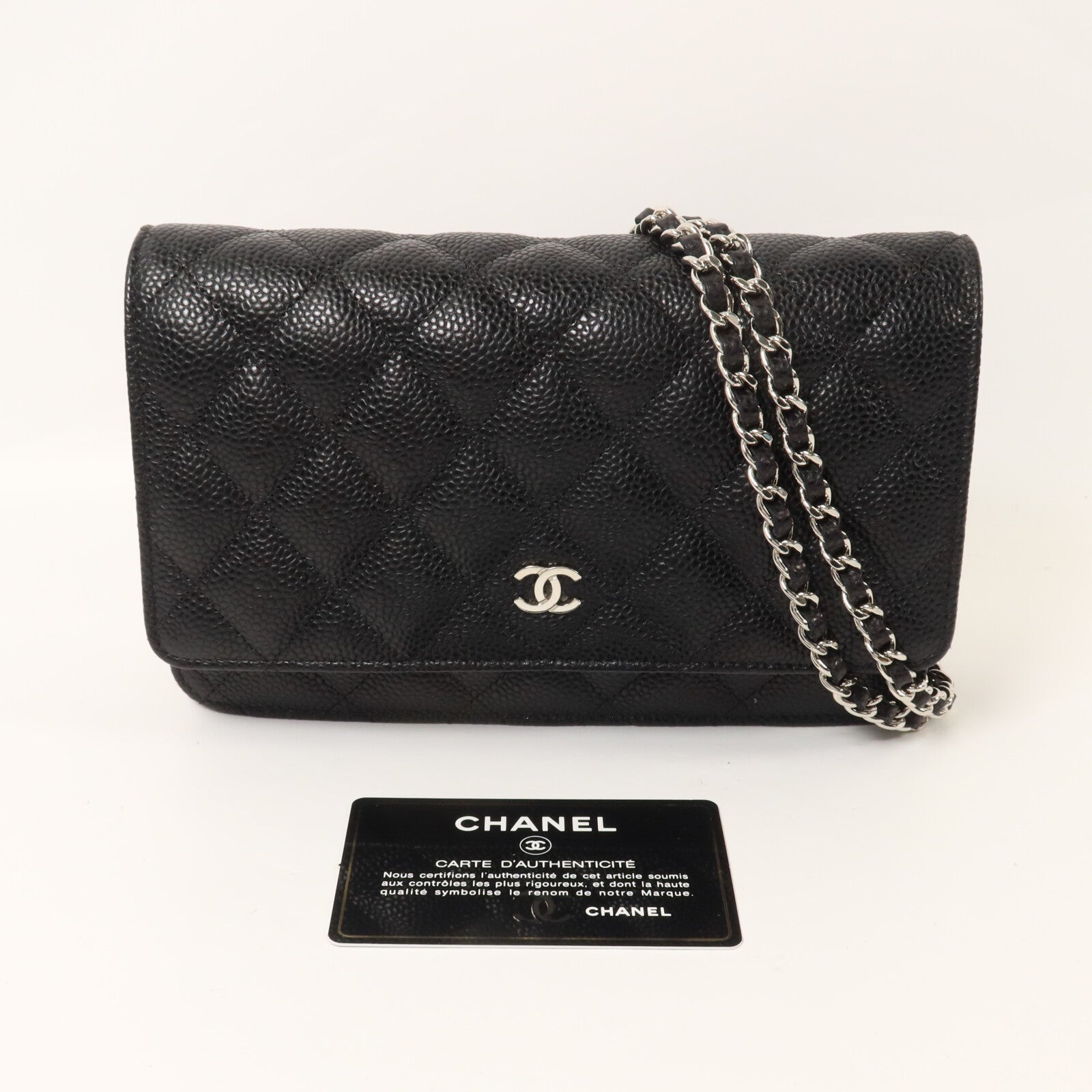 CHANEL 牛皮皮革WOC Wallet On Chain鏈帶肩背袋