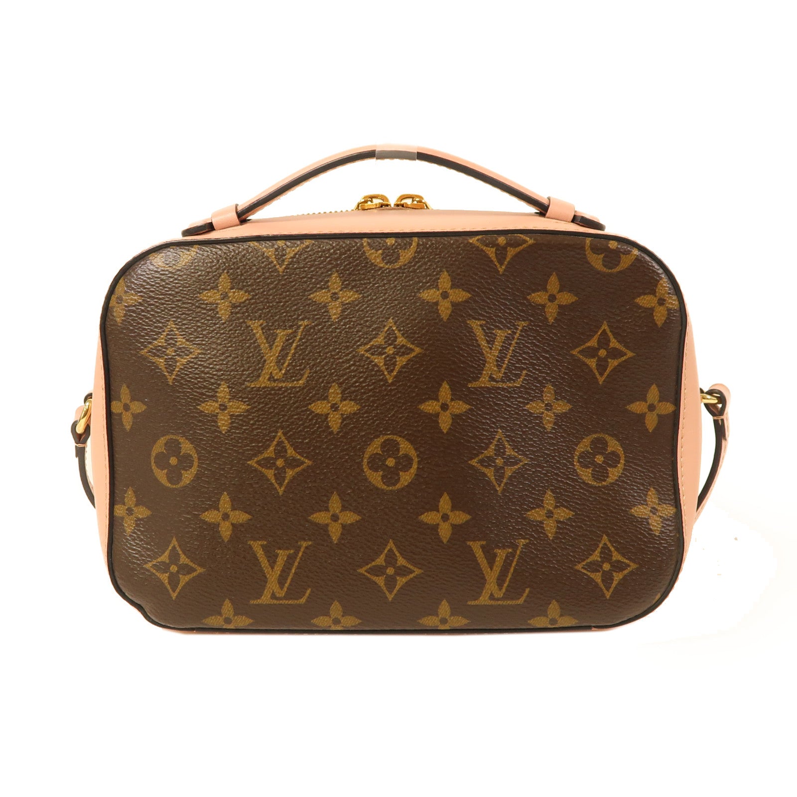 LOUIS VUITTON 【激減優惠】Monogram Saintonge金扣手挽肩背兩用袋粉紅色/啡色