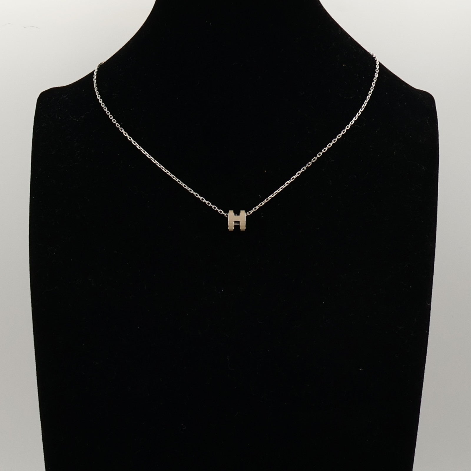 HERMES 金屬/琺瑯Mini Pop H Necklace項鍊Chai