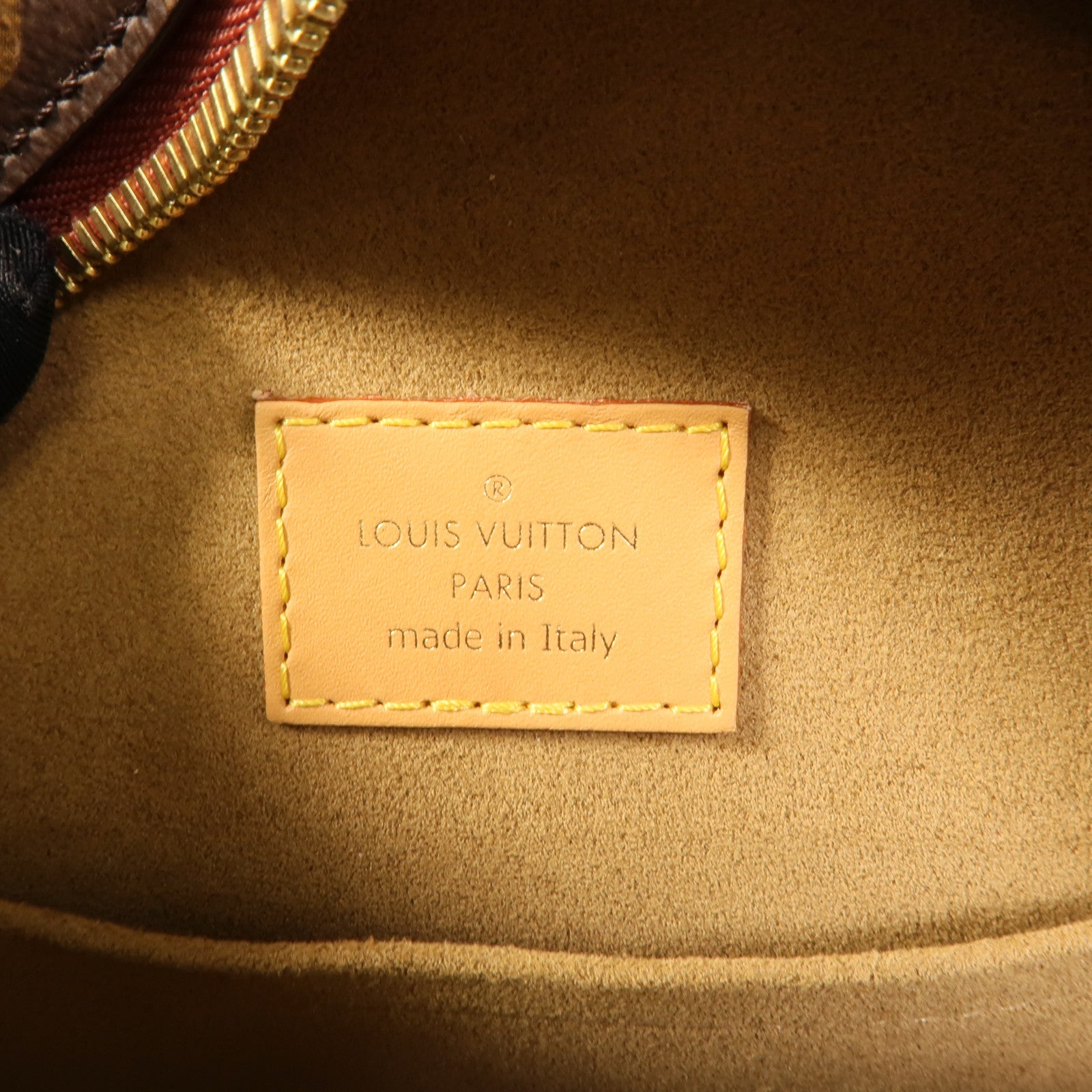 LOUIS VUITTON Monogram Boite Chapeau Souple金扣肩背袋棕色