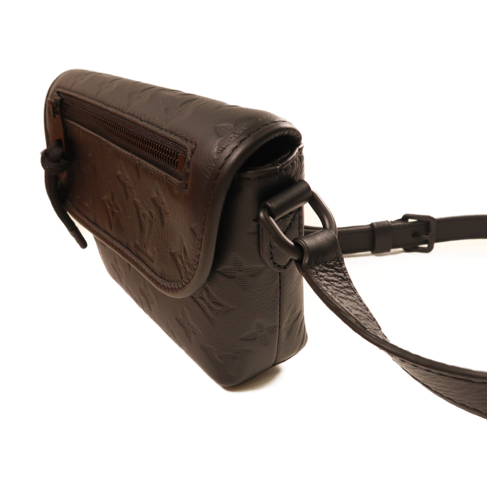 LOUIS VUITTON Monogram Shadow Pulse Wearable Wallet肩背袋黑色