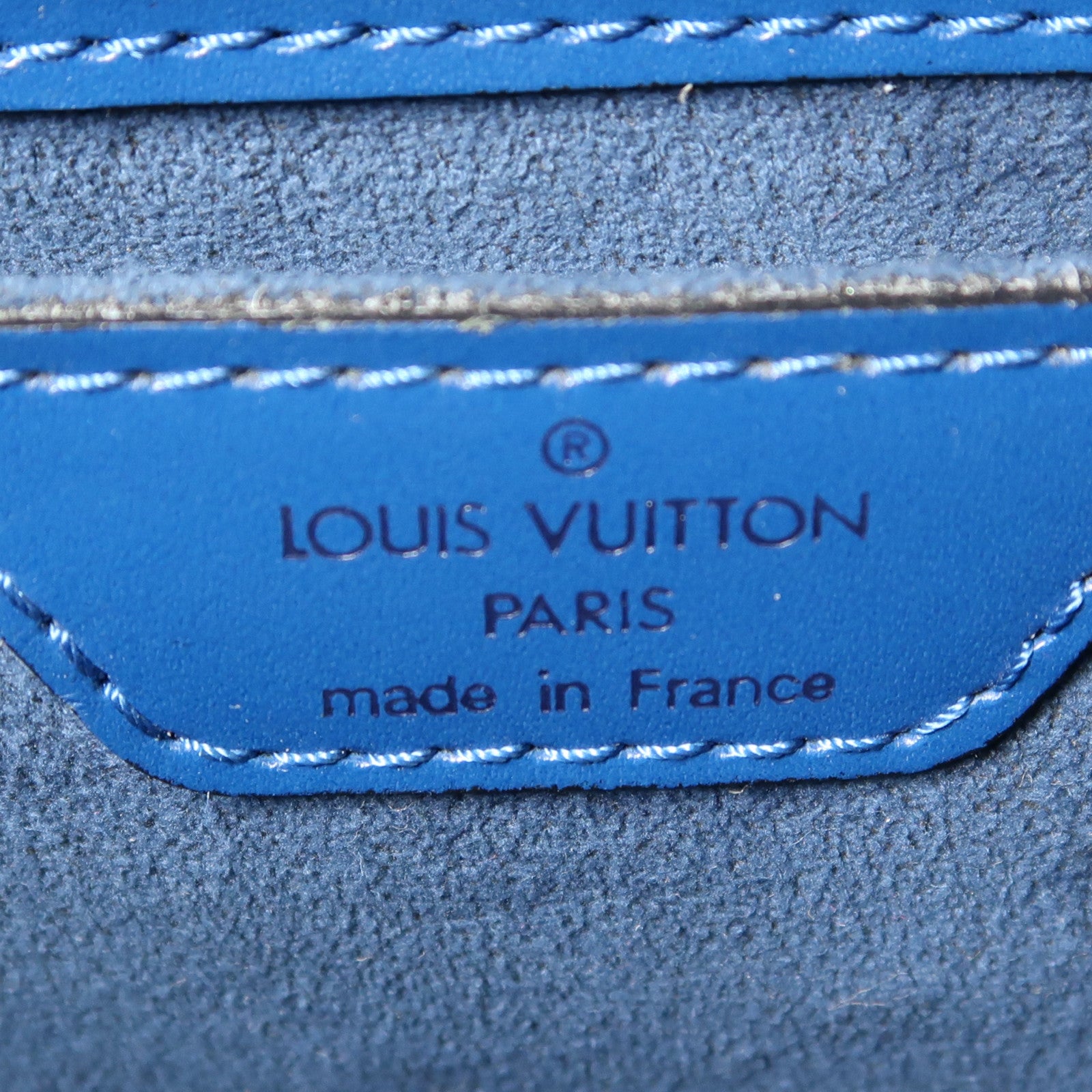 LOUIS VUITTON Epi Soufflot手挽袋藍色