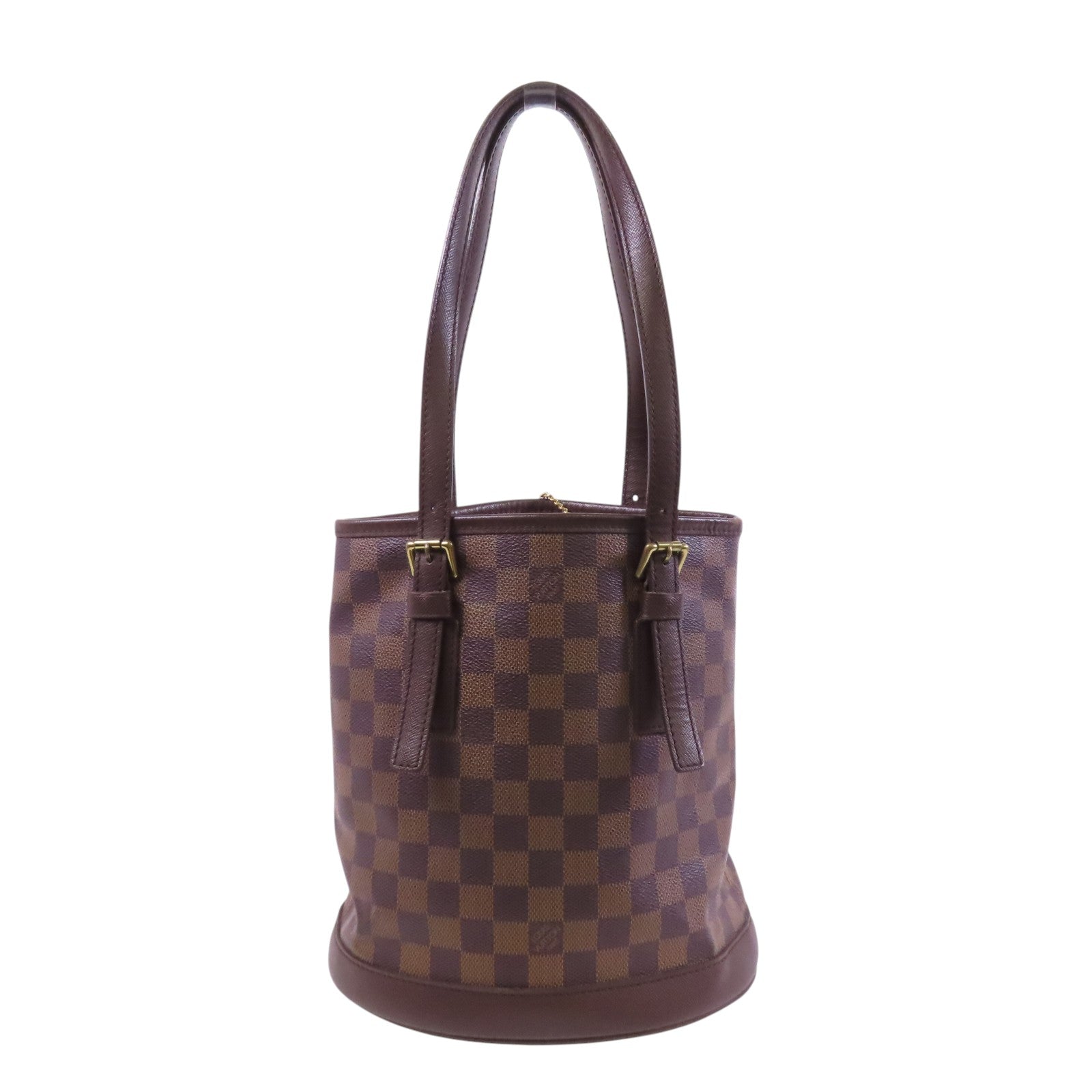 LOUIS VUITTON Damier Ebene Marais金扣肩背袋