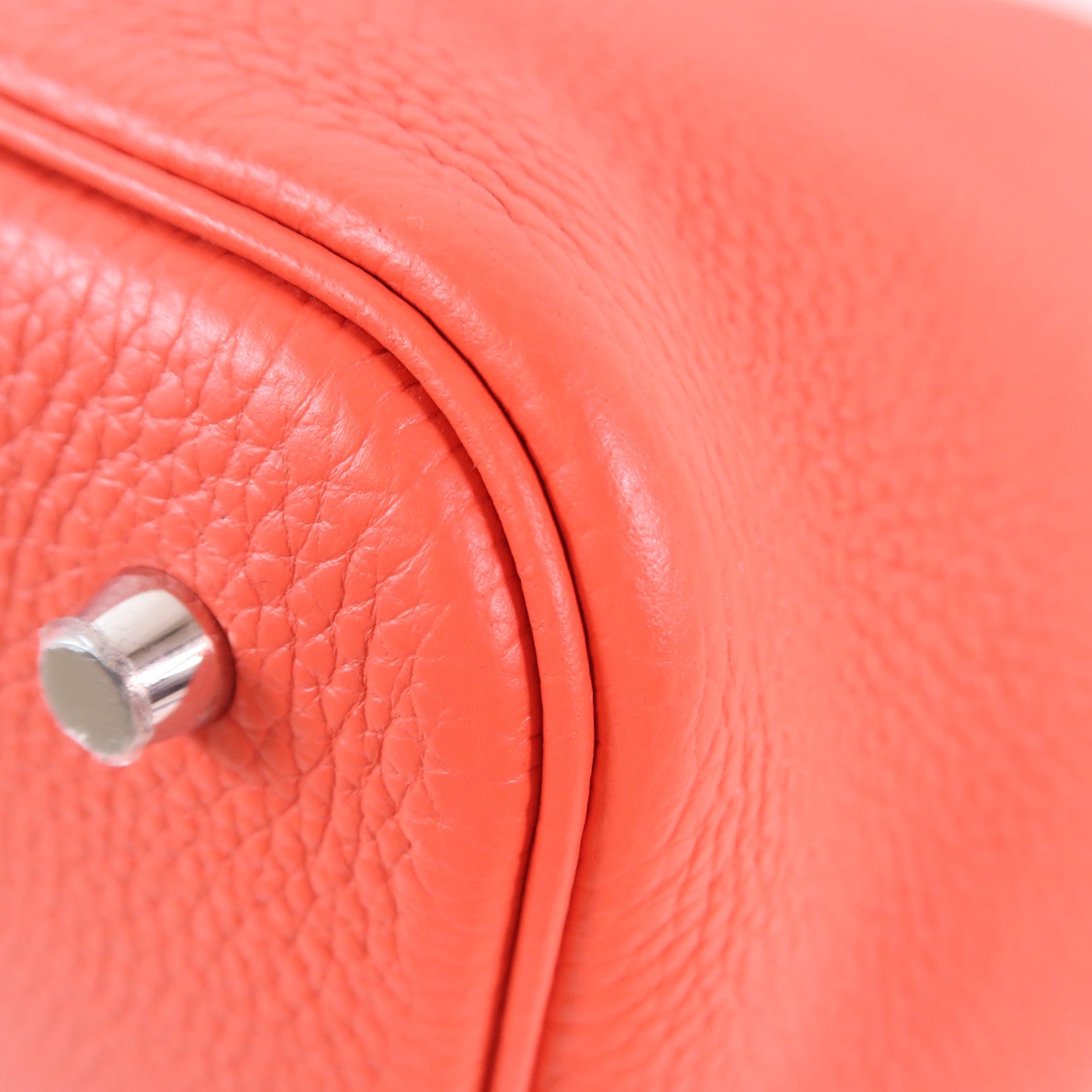 HERMES Clemence皮革Picotin MM銀扣手挽袋Rose Jaipur