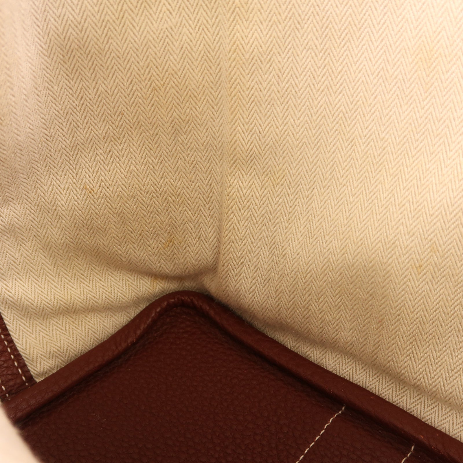 HERMES Negonda皮革Garden Party PM銀扣手挽袋Bordeaux