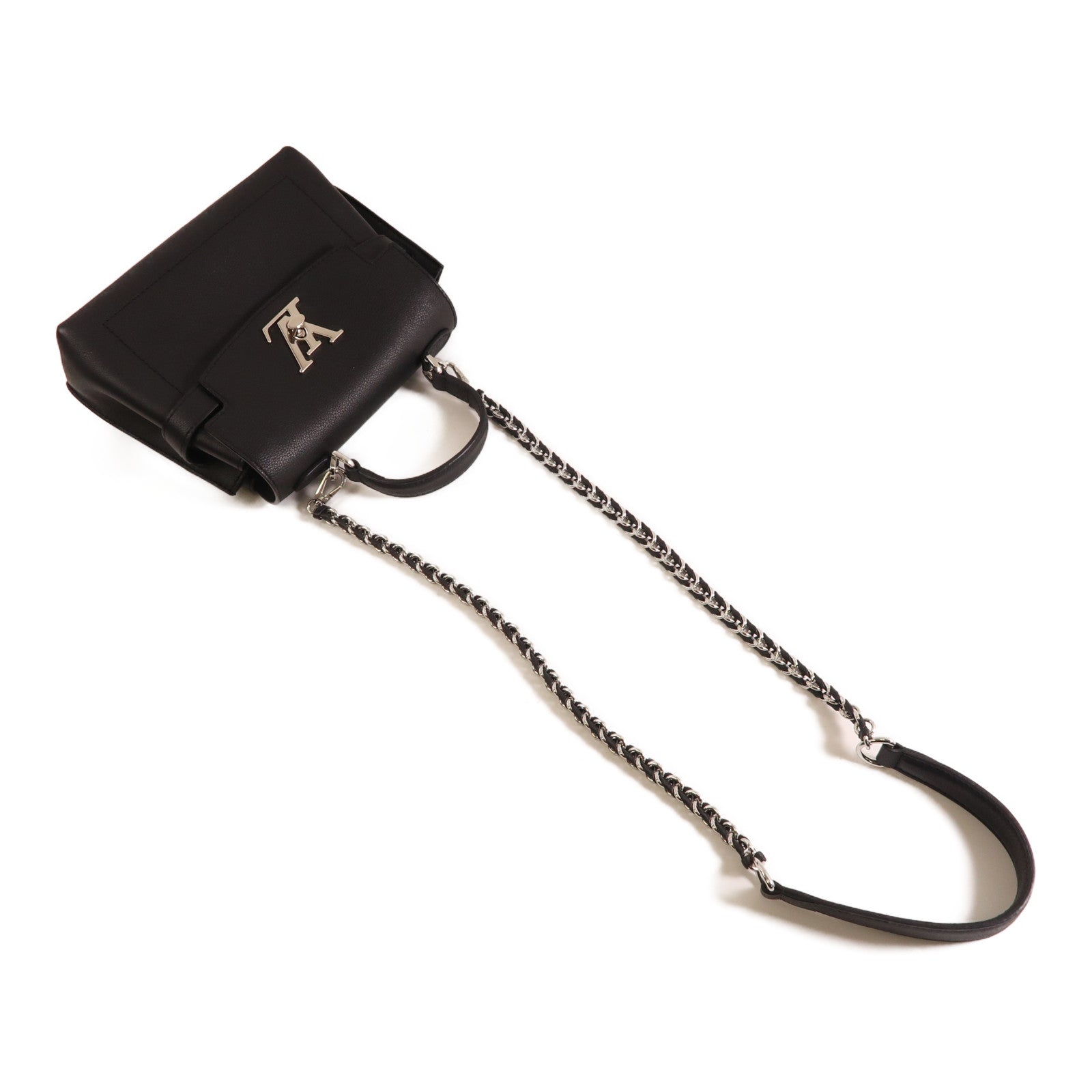 LOUIS VUITTON 牛皮皮革Lockme Ever Mini手挽肩背兩用袋黑色