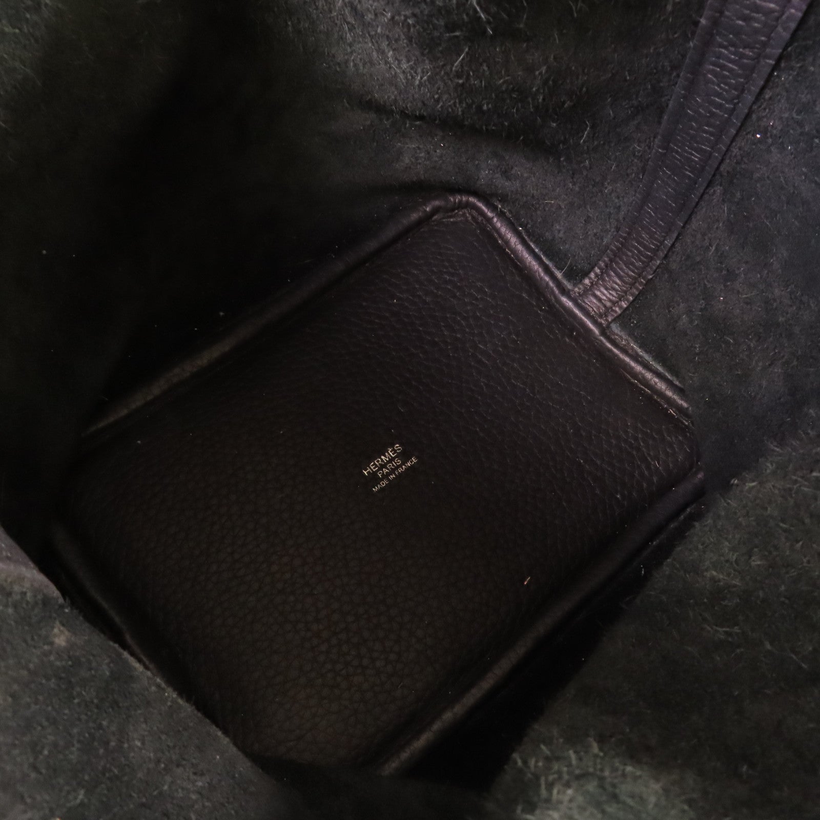 HERMES Clemence皮革Picotin PM Tote Bag銀扣手挽袋黑色